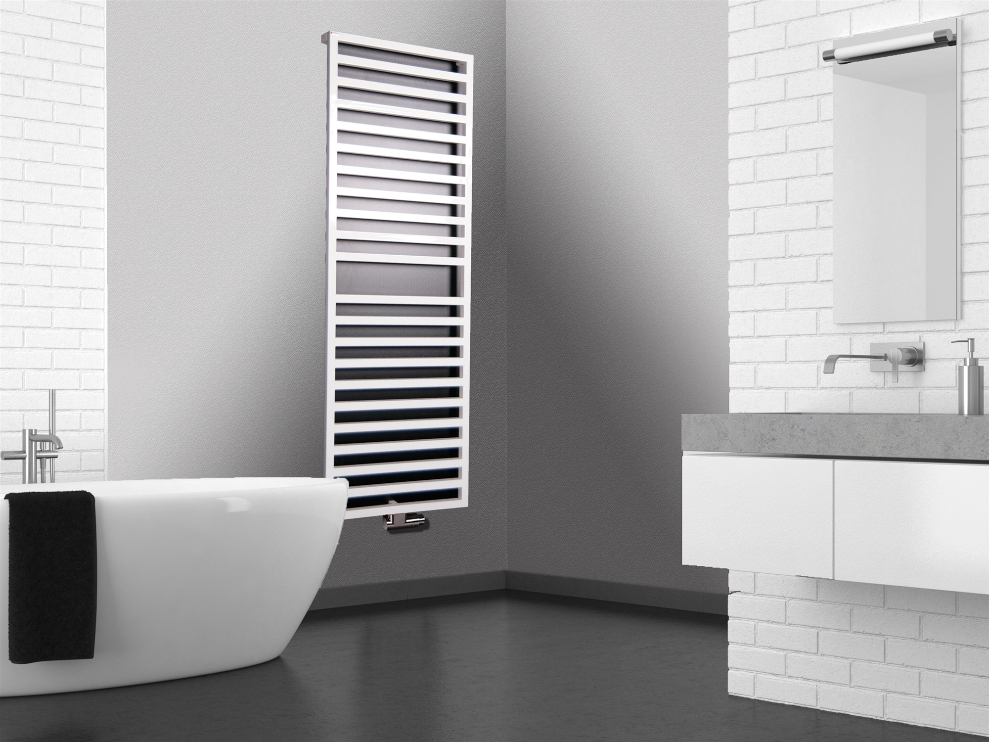 BADHEIZKÖRPER Design Square 3 179x60cm 1002 Watt weiß SZAGATO Designheizkörper Handtuchheizkörper mit Mittelanschluss Handtuchwärmer