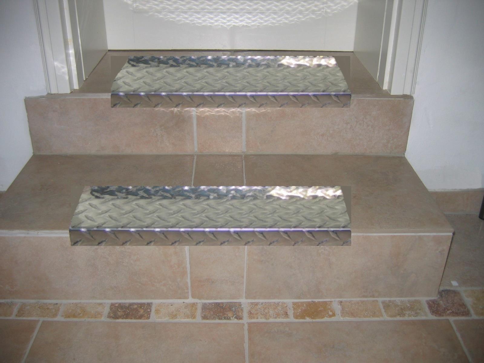 Stufenmatten aus Aluminium matt eckig 60x18cm SET= 5 Stück SZAGATO Treppenmatte Treppenmatte Stufenmatte Stufenmatten Aluminium ALU Metall
