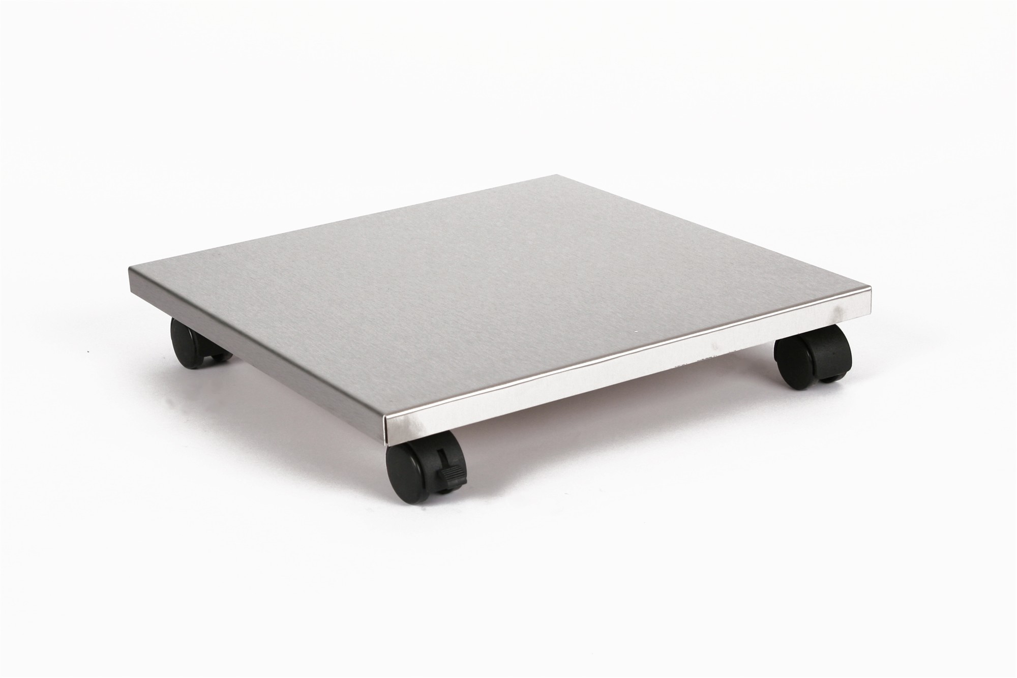 Rollbrett Pflanzenroller 40x40cm Edelstahl 100 kg Bürorollen + Bremse SZAGATO Made in Germany Blumenuntersetzer Möbelroller Outdoor Blumenroller
