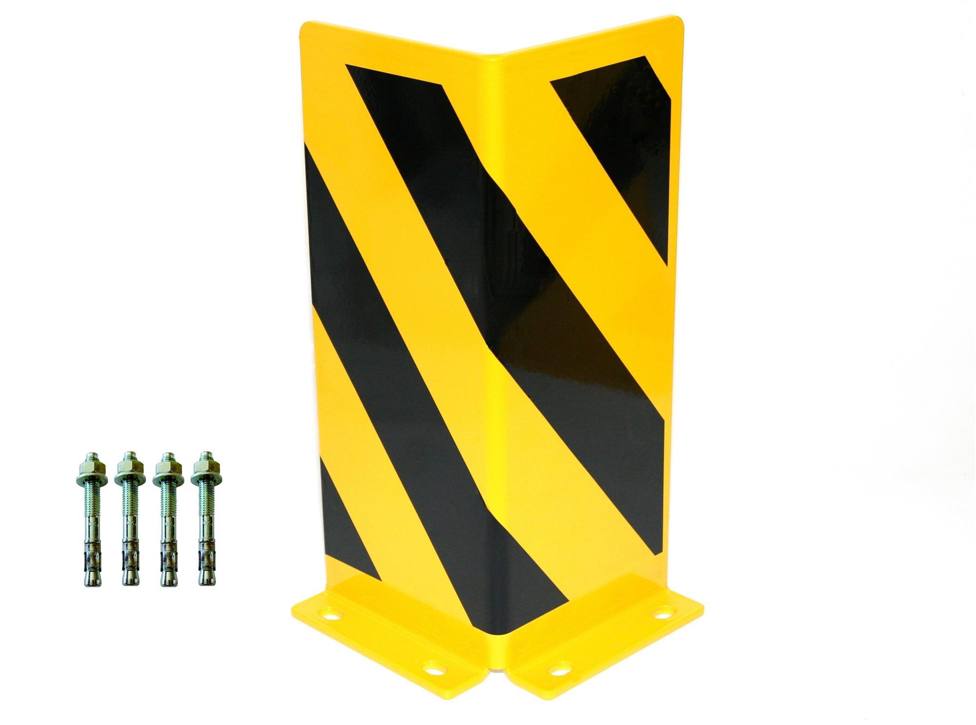 Rammschutz 400x165x165x5 mm gerade inkl. 4 Einschlagdübel   SZAGATO Regal Anfahrschutz  Rammschutzbügel  Anfahrschutzecke Rammschutzecke