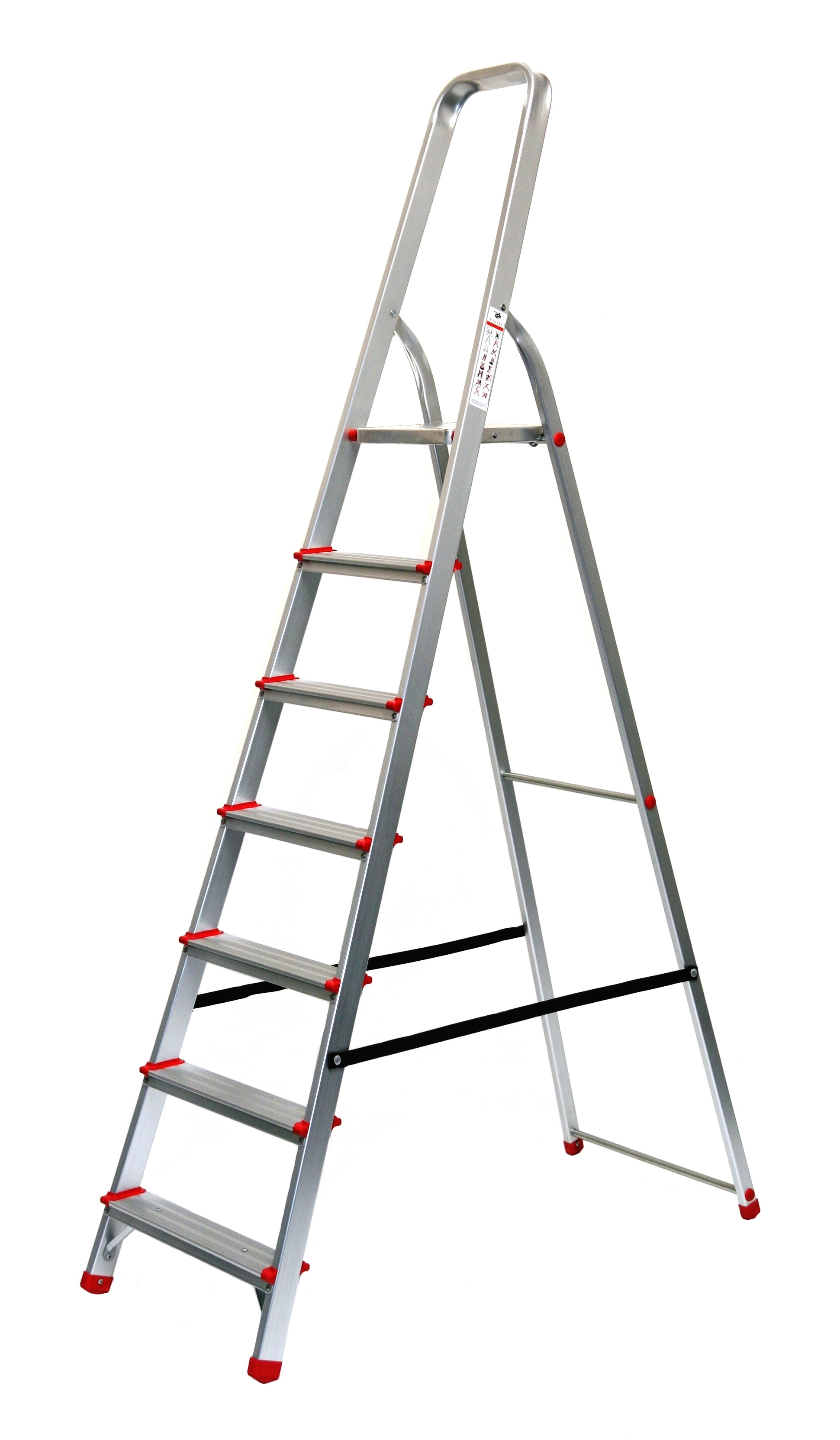 Stehleiter 7 Stufen 227x53cm Alu SZAGATO 7 Stufen Leiter Alu Stehleiter 7-stufig Bockleiter 7 Stufen Haushaltsleiter 7 Stufen Alu Stehleiter 7 Stufen