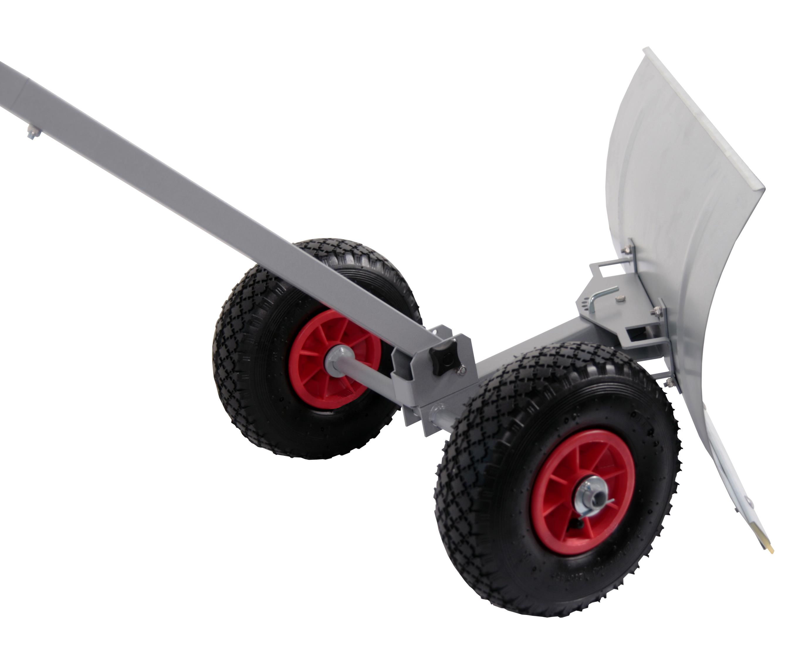 Schneeschieber Eco mit Räder 119x58x40cm Schaufel 58x33cm verz SZAGATO Made in Germany Schneeräumer mit Rädern Schneefuchs Schneeschieber auf Rädern