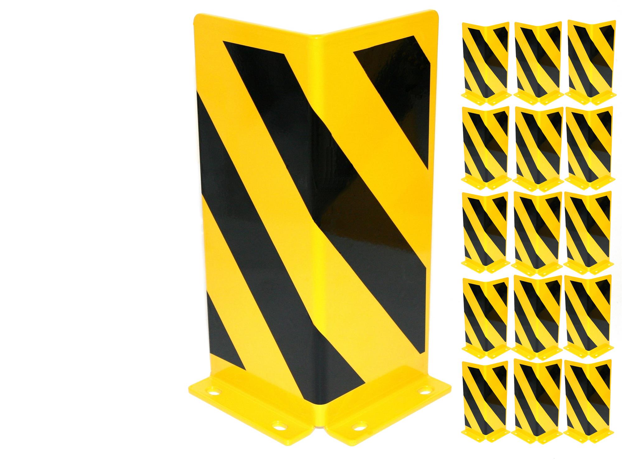 Rammschutz SET (16 Stück) 400x165x165x5 mm gerade  SZAGATO Regal Anfahrschutz  Rammschutzbügel  Anfahrschutzecke Rammschutzecke