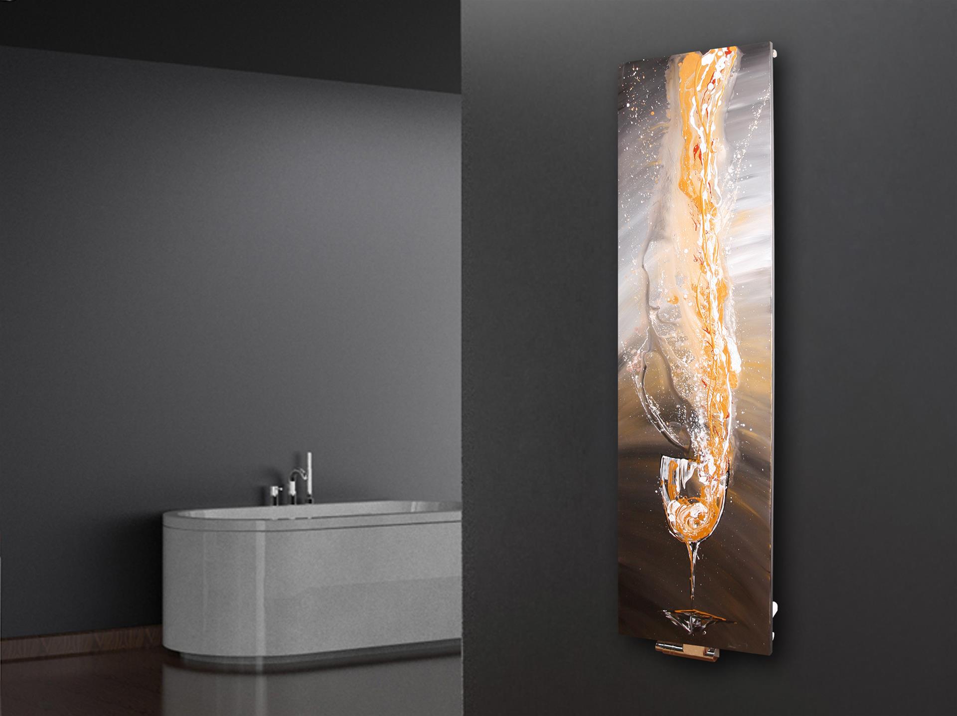 BADHEIZKÖRPER Vernissage Design 63 120x47cm 799 Watt Acryl SZAGATO Designheizkörper Handtuchheizkörper mit Mittelanschluss Handtuchwärmer