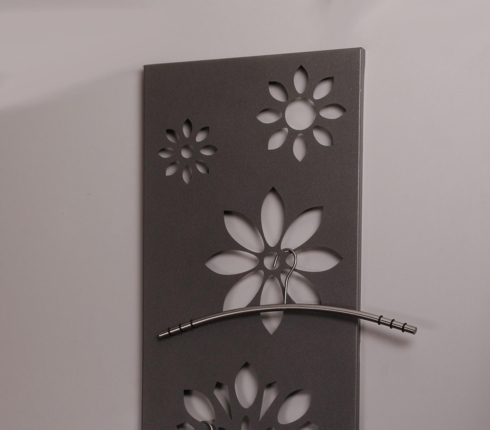 BADHEIZKÖRPER Design Flower 2 120x47cm 1118 Watt anthrazit moonstone SZAGATO Designheizkörper Handtuchheizkörper mit Mittelanschluss Handtuchwärmer