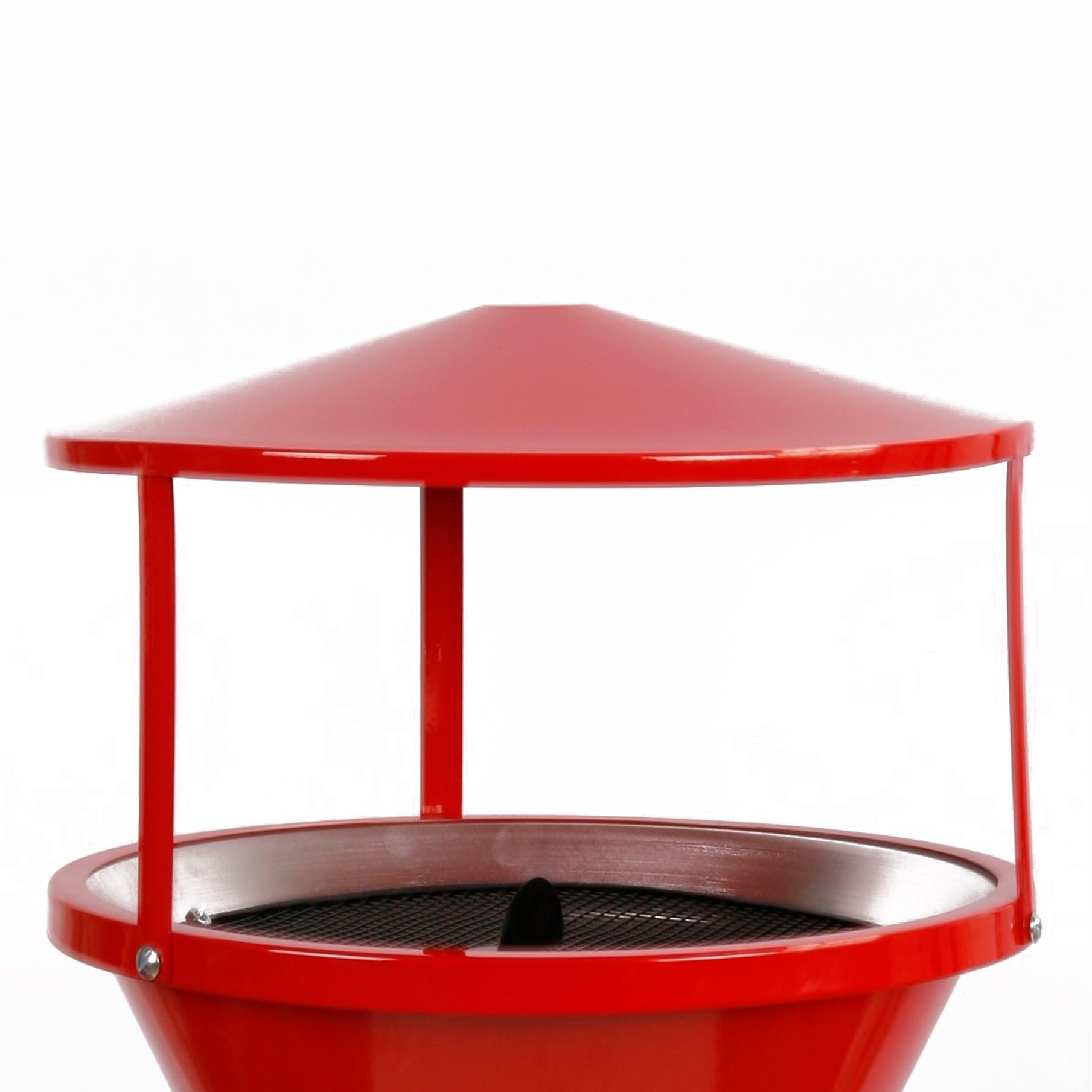 Standaschenbecher Diabola mit Dach 70x40cm rot SZAGATO Aschenbecher groß Stand-Aschenbecher außen Aschenbecher stehend Aschenbecher für draußen