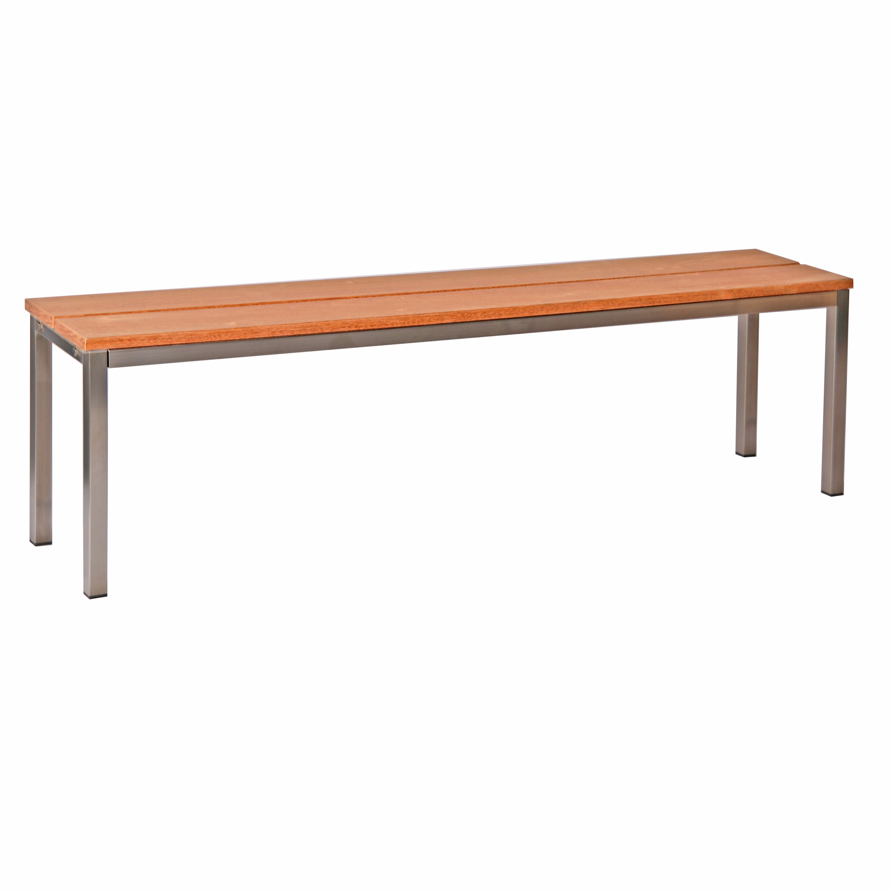 Parkbank, BxTxH: 150x30x40 cm, (U-Form) Edelstahl  SZAGATO Made in Germany Sitzbank Metall Umkleidebank Parkbank wetterfest Parkbänke