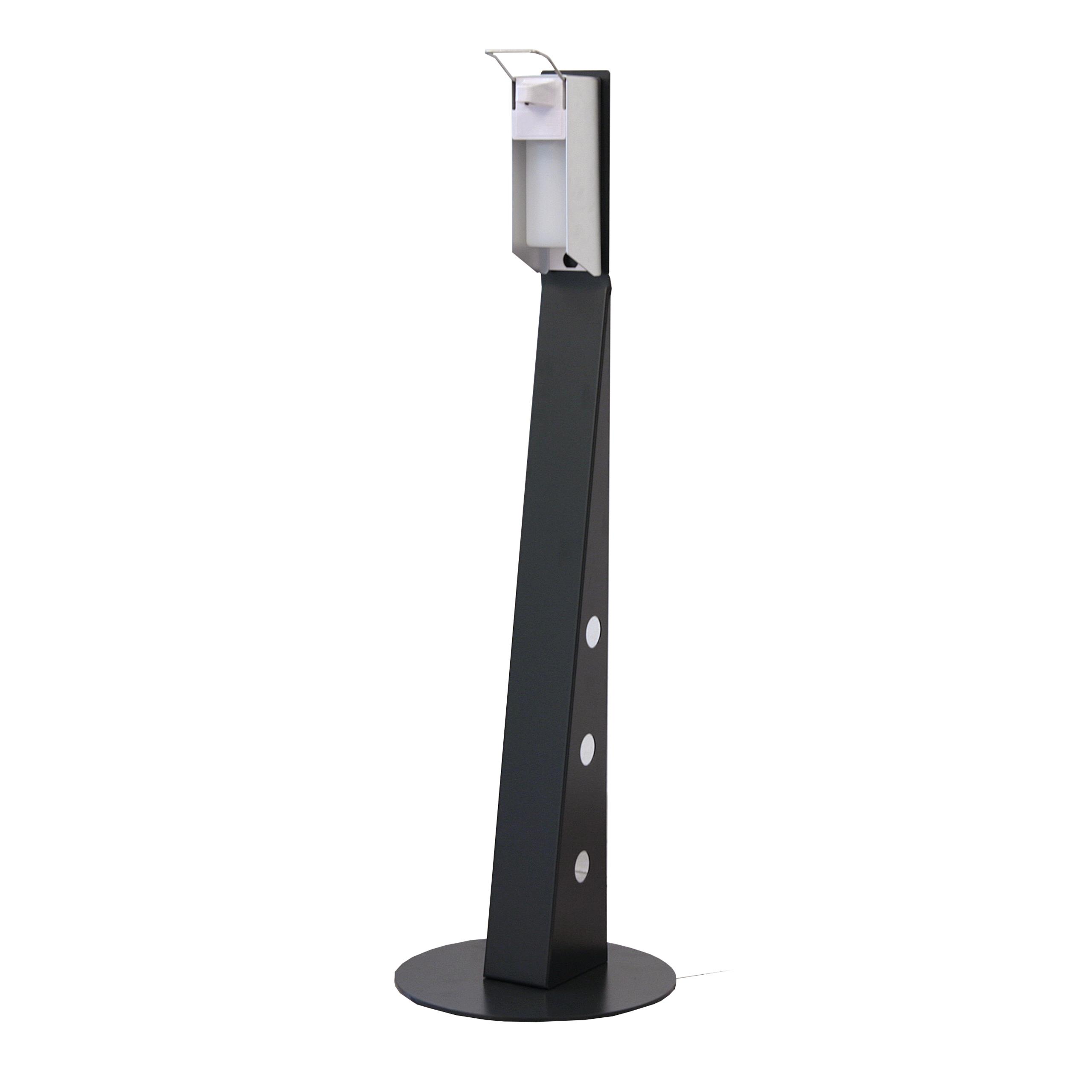 Desinfektionsmittelspender Pyramide HxØ 118x36cm anthrazit + Spender Hygienesäule Desinfektionsspender Desinfektionssäule Handdesinfektionsspender