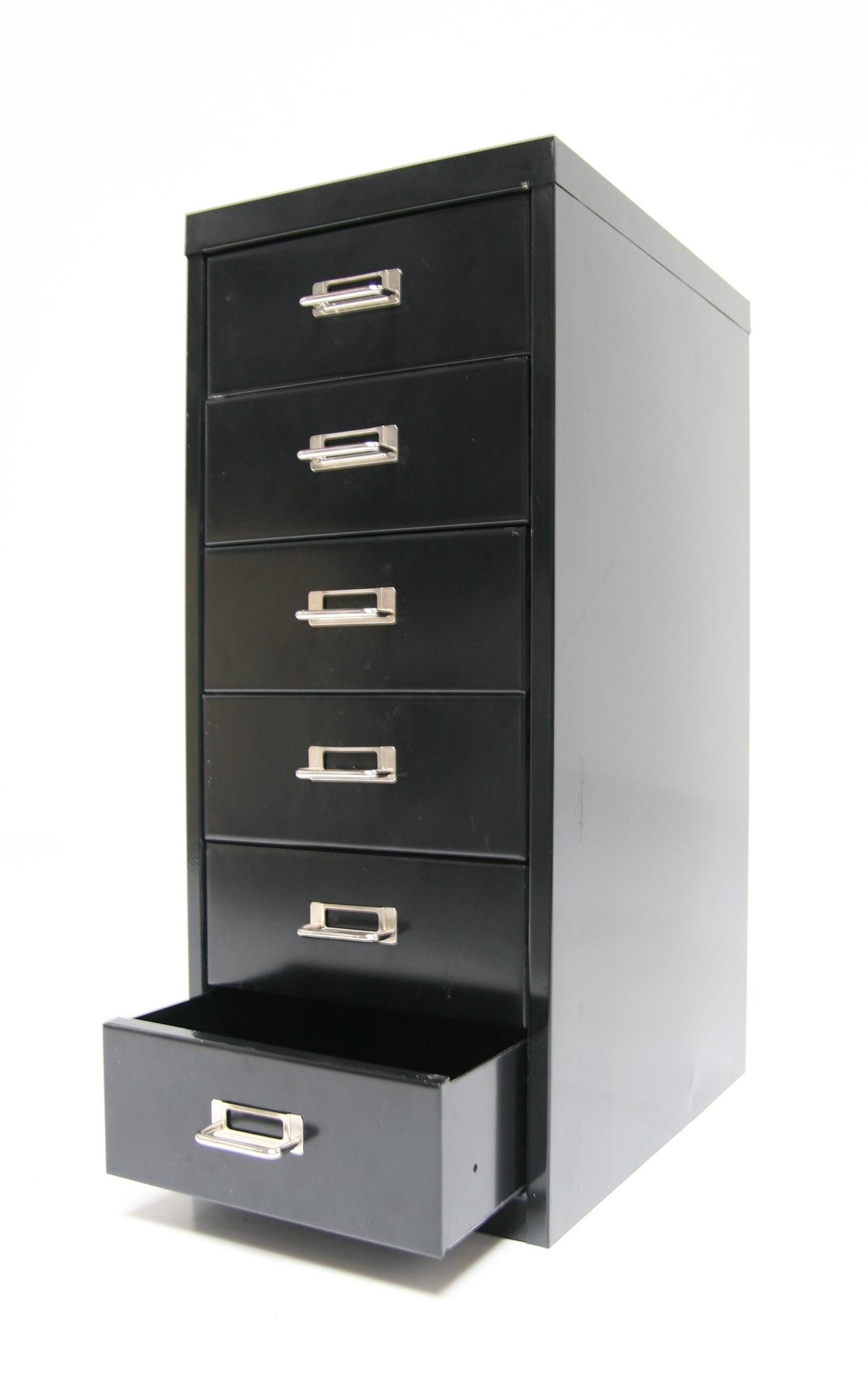Schubladenschrank Metall 6 Schubladen HxBxT 66x28x40cm schwarz SZAGATO Schubladen-Container Büroschrank Werkzeugschrank Aufbewahrungsschrank
