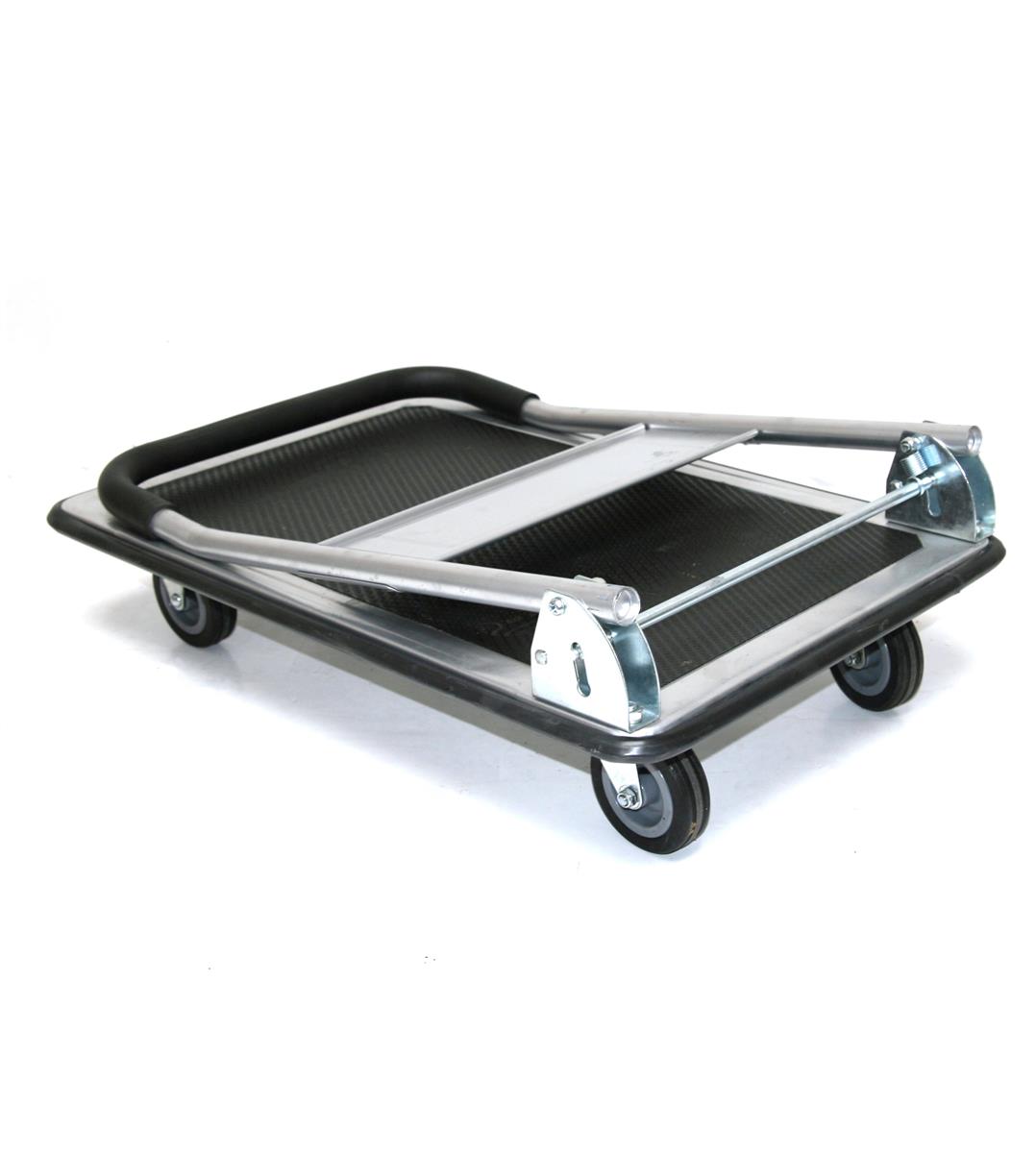 150 kg Eco Plattformwagen 74x48cm grau Tischwagen Schiebebügelwagen Rollwagen Rollregal Werkstattwagen Trasportwagen günstig kaufen