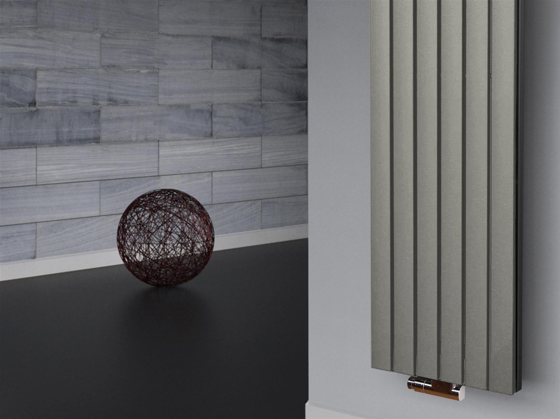 BADHEIZKÖRPER Design Peking 6 180x47cm 1964 Watt Edelstahloptik (+1 Halter 15mm) SZAGATO Handtuchheizkörper mit Mittelanschluss Handtuchwärmer