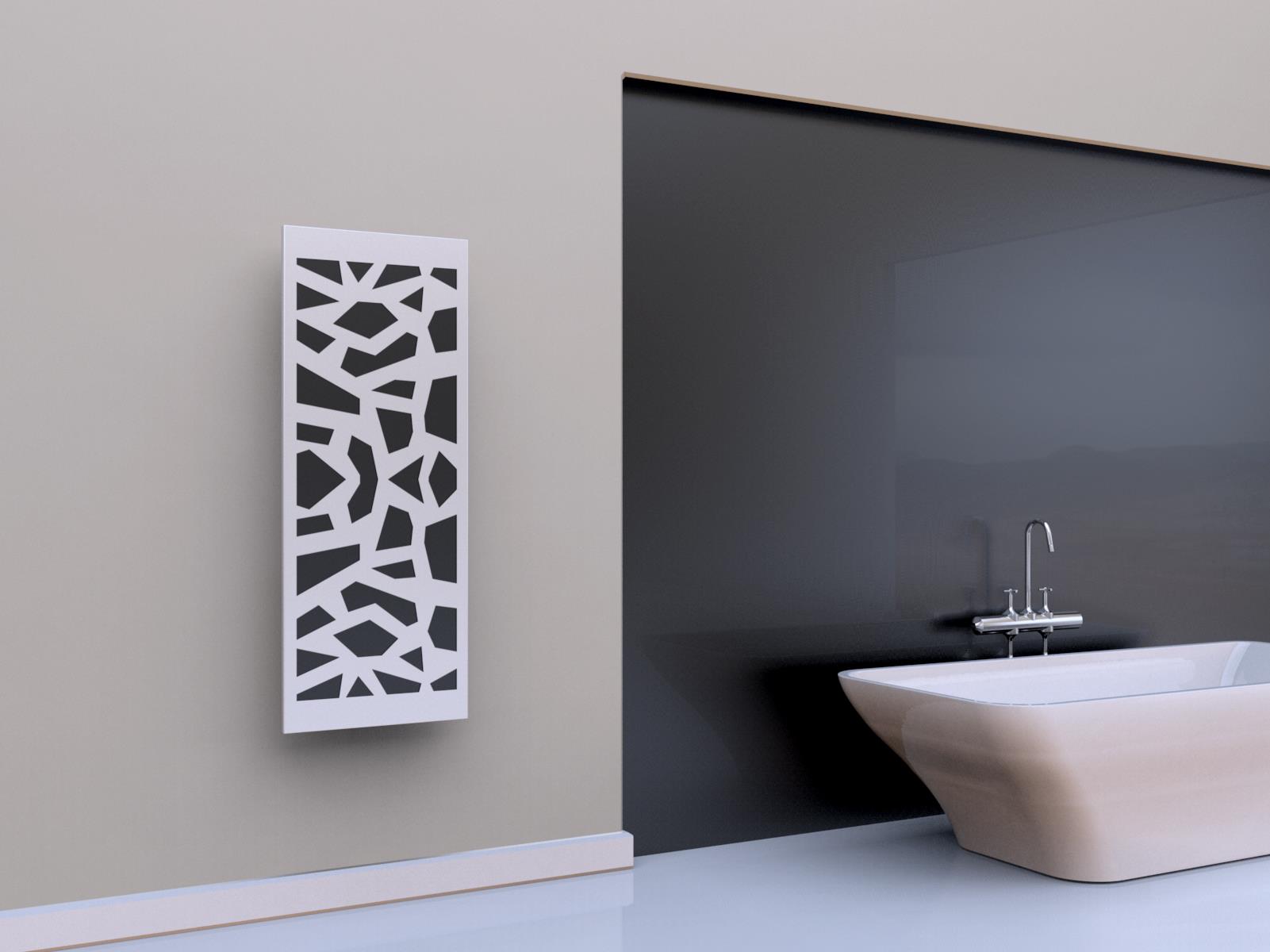 BADHEIZKÖRPER Design Mosaik 2 120x47cm 799 Watt weiß SZAGATO Designheizkörper Handtuchheizkörper mit Mittelanschluss Handtuchwärmer