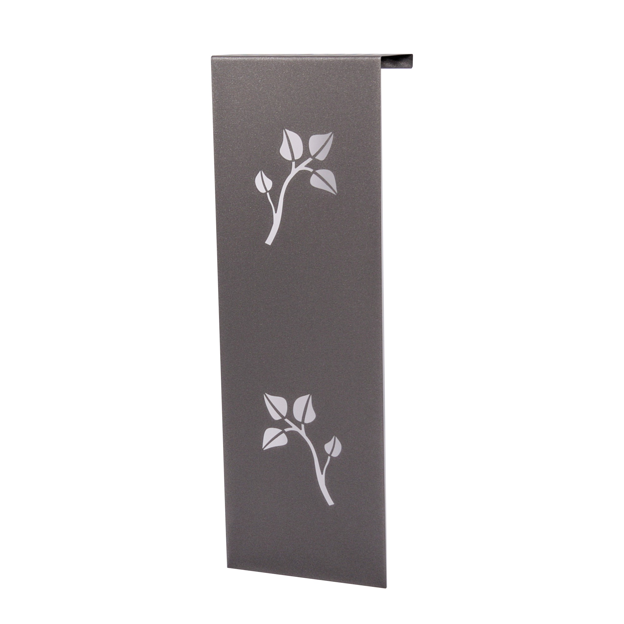 Heizkörperverkleidung 60 x 20cm Leaves anhrazit (1 Stück) SZAGATO Heizungsverkleidung Verkleidung Heizkörper Abdeckung Heizkörper Heizungsabdeckung