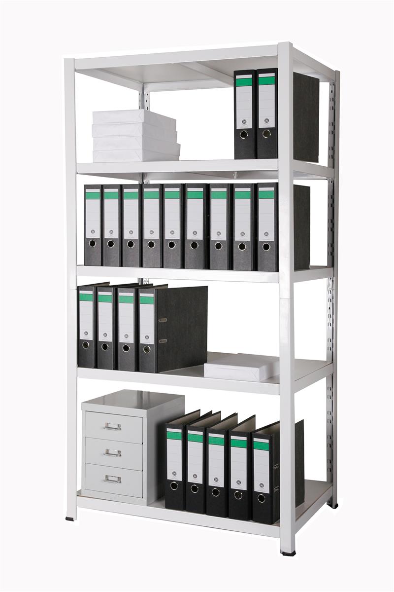 Archivregal 180x90x60cm 110 Ordner 6 Böden SZAGATO Metallregal Fachbodenregal Lagerregal Metall Aktenregal Ordner Ordnerregal Büroregal