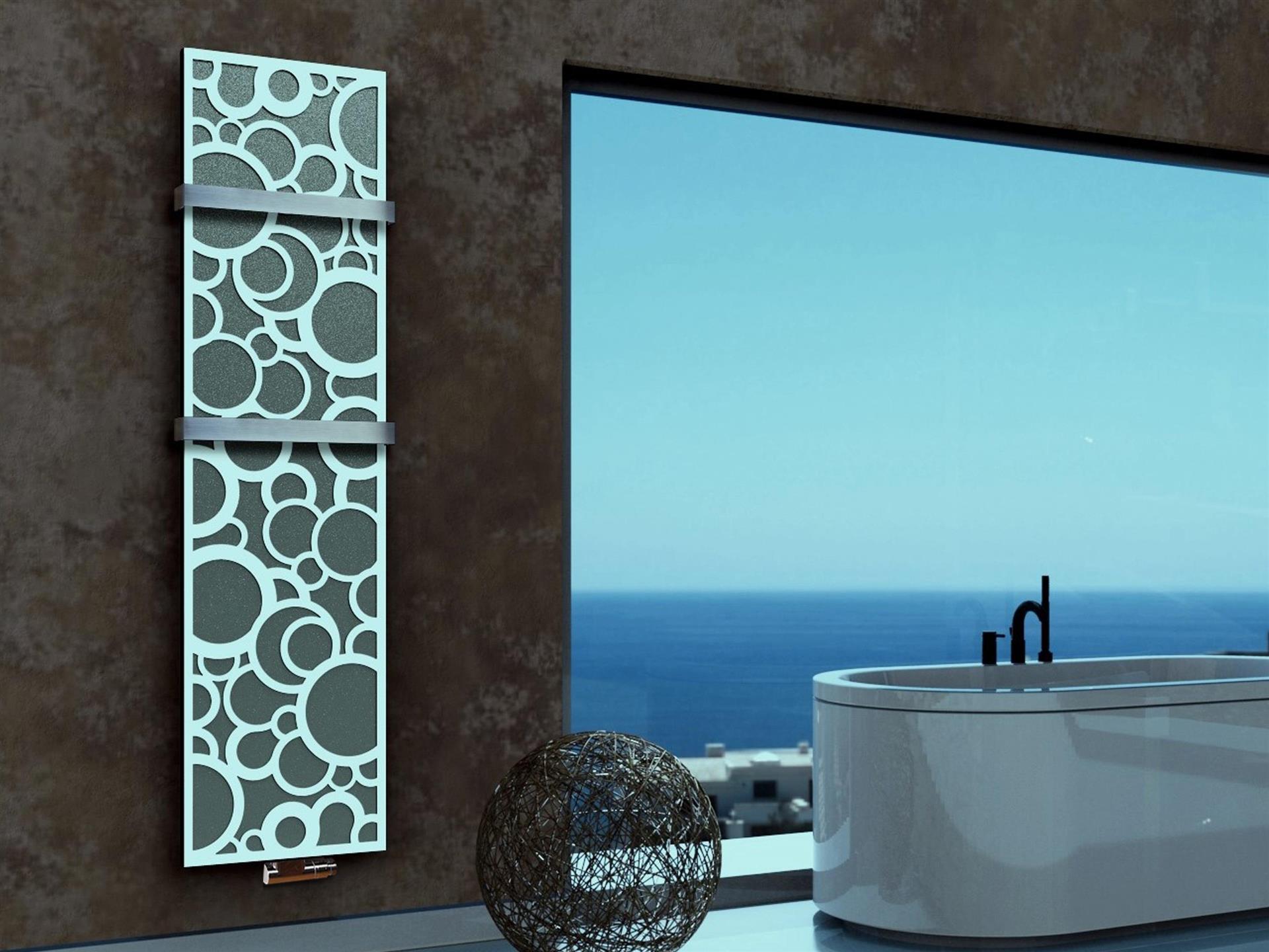BADHEIZKÖRPER Design Kreta 3 180x47cm 1118Watt anthrazit - moonstone (+2 Halter 50mm) SZAGATO Designheizkörper Handtuchheizkörper mit Mittelanschluss