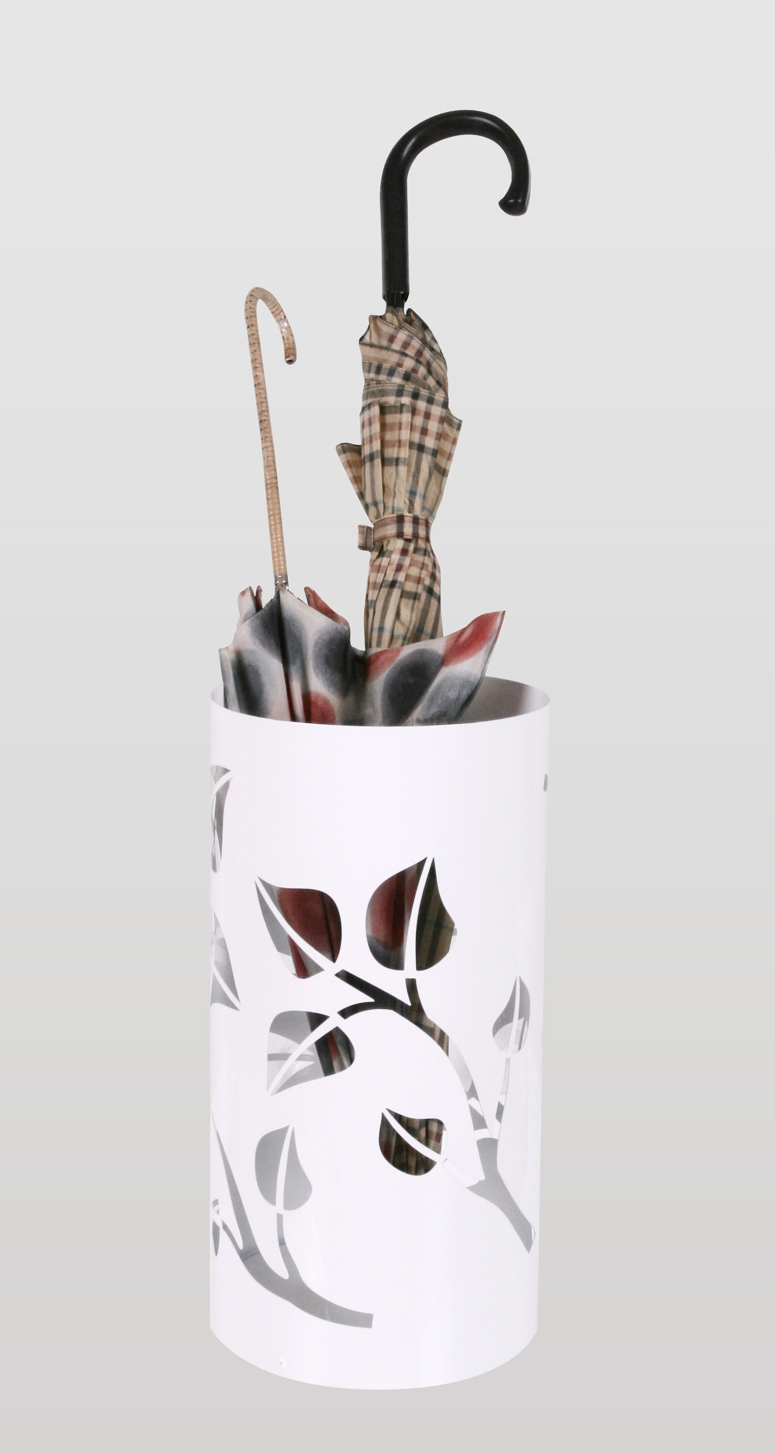 Schirmständer Design Leaves 49xØ23cm weiß SZAGATO Made in Germany moderner Regenschirmständer groß Schirmhalter Regenschirmhalter Design