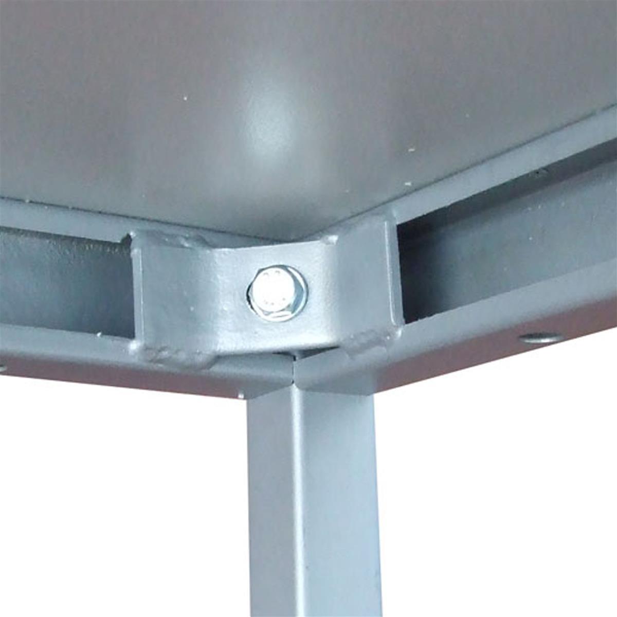 Schreibtisch Stahl LxB 120x80cm Buche SZAGATO SZAGATO Made in Germany Schreibtisch höhenverstellbar Arbeitstisch Bürotisch Druckertisch Computertisch