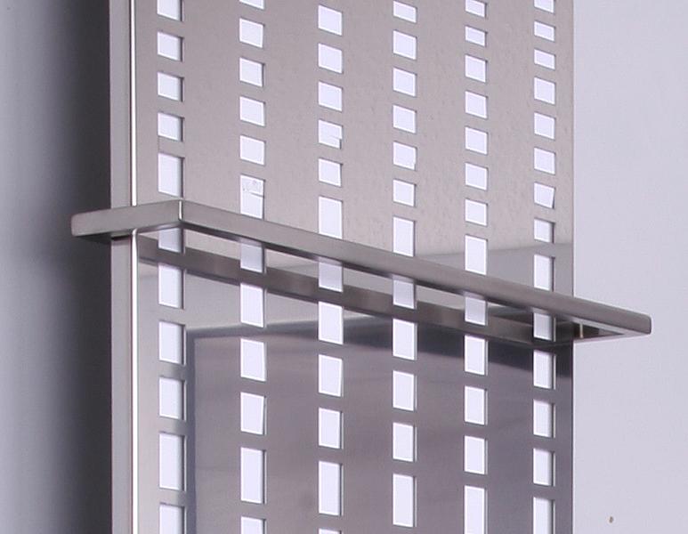 BADHEIZKÖRPER Design broken Mirror 3 180x47cm 1118 Watt Edelstahl 3D poliert (+1 Halter 15mm) SZAGATO Designheizkörper Mittelanschluss Handtuchwärmer