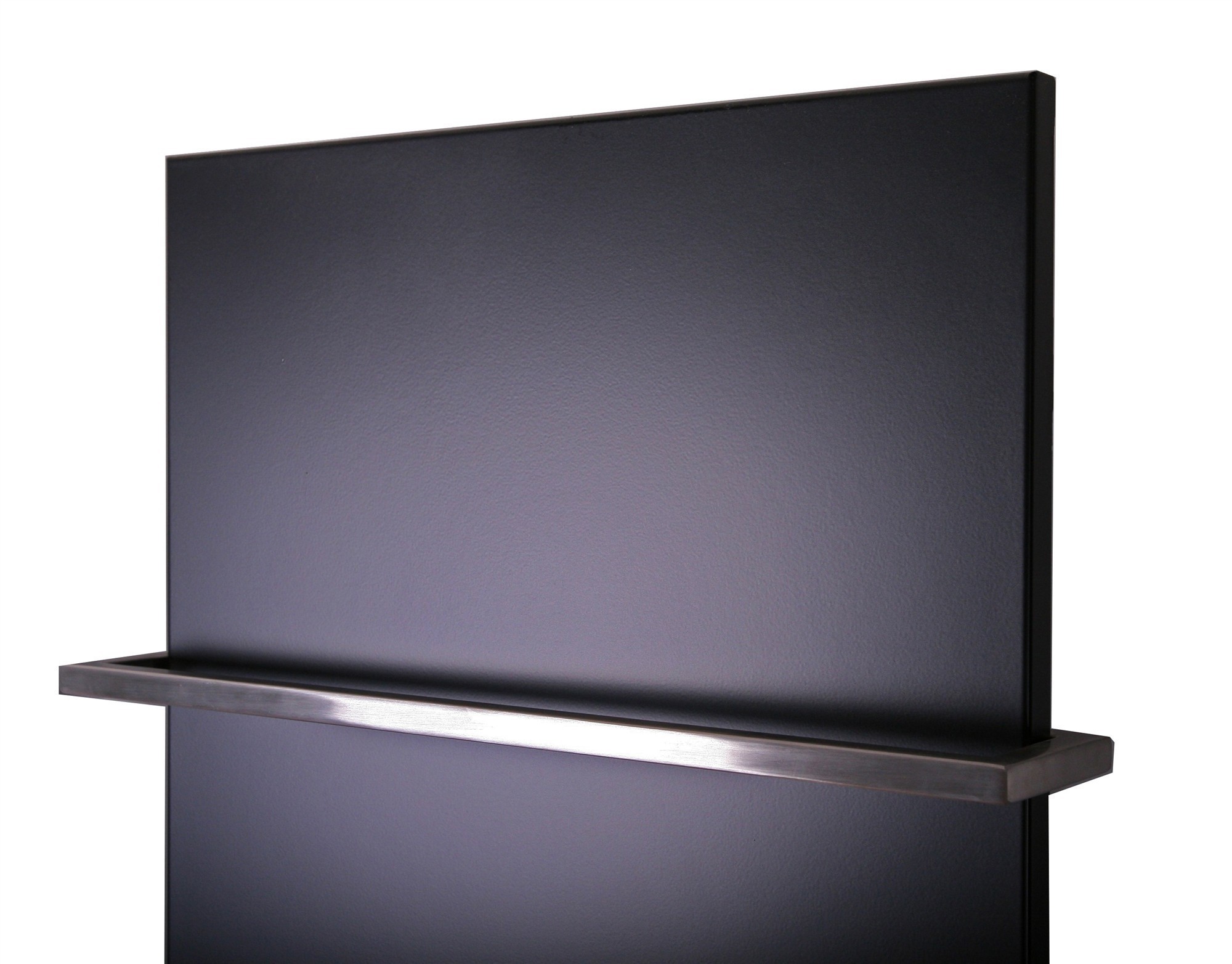 BADHEIZKÖRPER Design Mirror Steel 3 180x47cm 1118 Watt anthrazit (+2 Halter 15mm) SZAGATO Designheizkörper Handtuchheizkörper mit Mittelanschluss