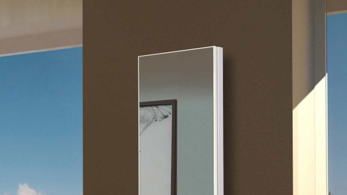 BADHEIZKÖRPER mit Spiegel Montevideo 5 120x47cm 1458 Watt Spiegel SZAGATO Designheizkörper Handtuchheizkörper mit Mittelanschluss Handtuchwärmer