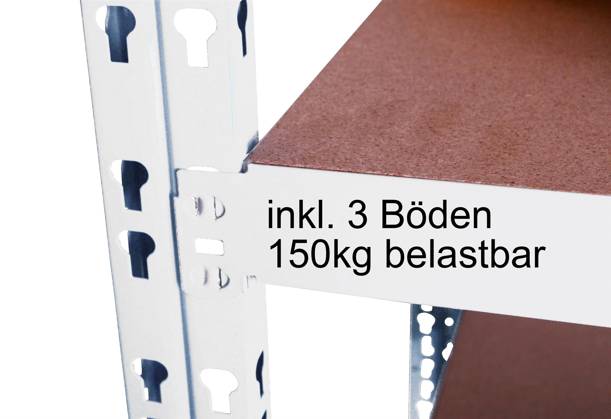 Getränkekisten-Regal für 4 Kisten + 3 Böden 180x90x30 cm weiss Kastenständer Getränke Kisten Halter, Getränkekisten Ständer, Flaschenkasten Ständer