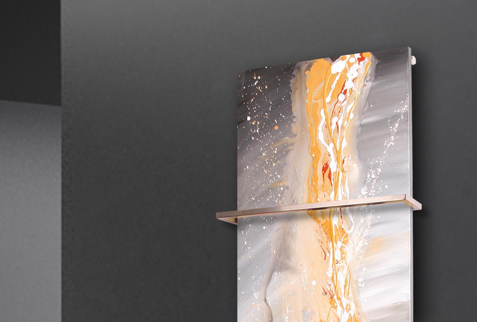 BADHEIZKÖRPER Vernissage Design 63 120x47cm 799 Watt Acryl (+1 Halter 15mm) SZAGATO Designheizkörper Handtuchheizkörpertelanschluss Handtuchwärmer