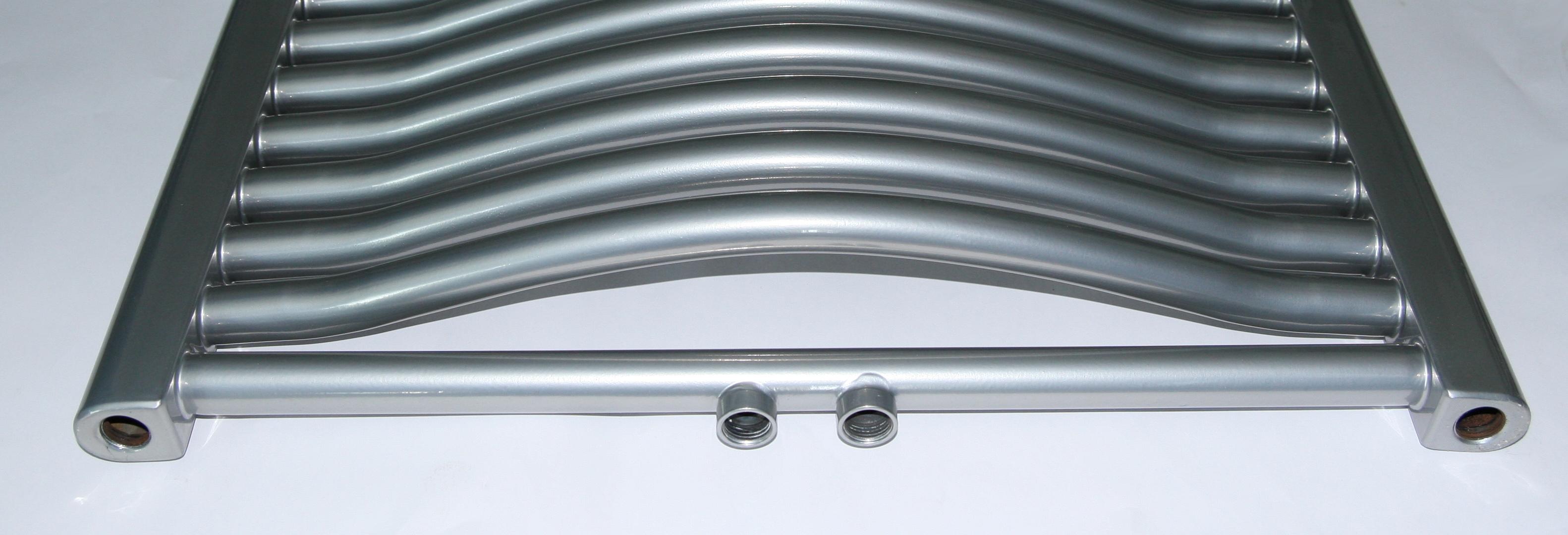 BADHEIZKÖRPER Design München 2 121x60cm 1034 Watt Mittelanschluss Edelstahloptik SZAGATO Handtuchheizkörper mit Mittelanschluss Handtuchwärmer