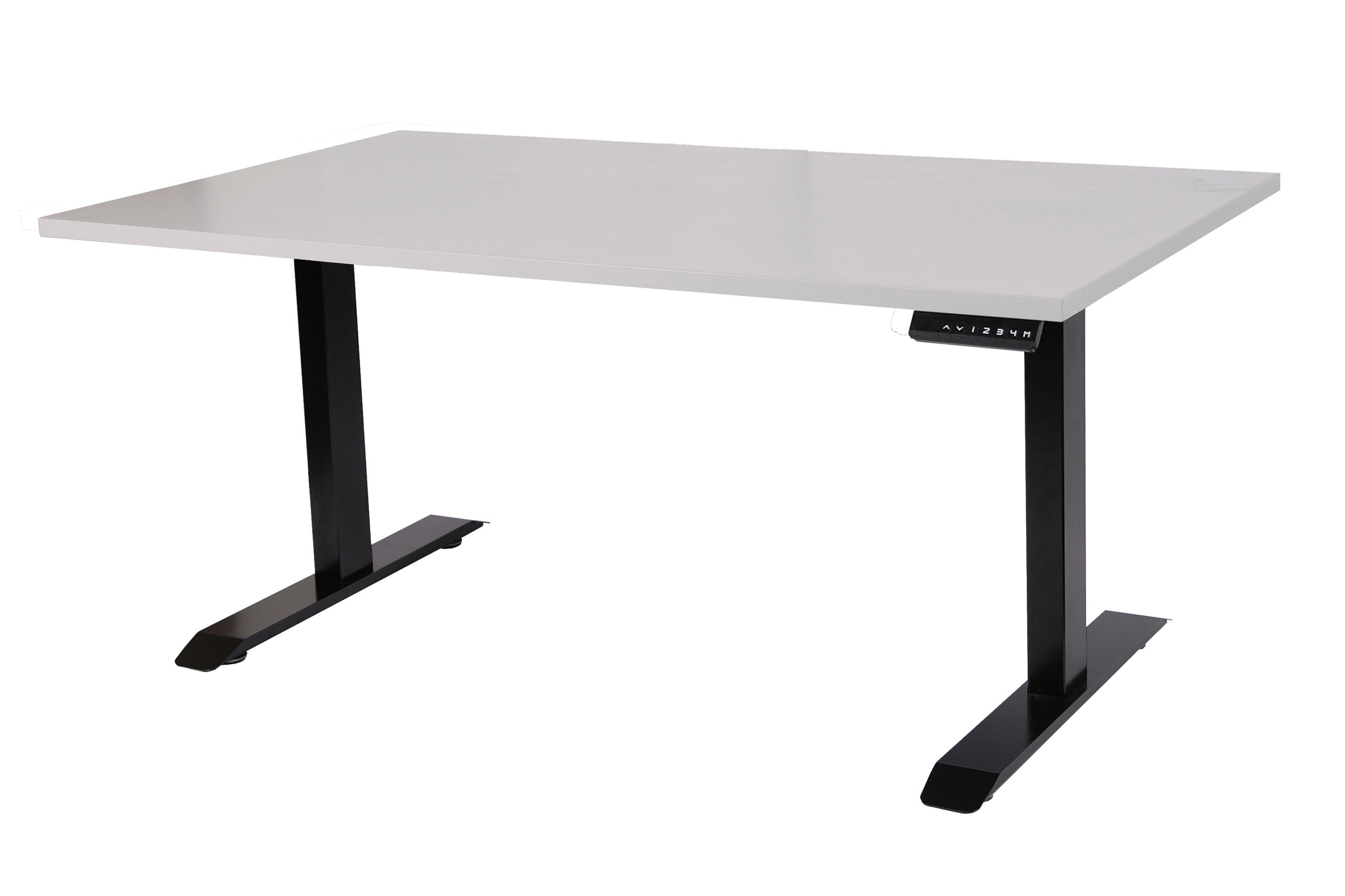 Schreibtisch höhenverstellbar elektrisch BxTxH 180x80cm schwarz SZAGATO Made in Germany Schreibti höhenverstellbarer Schreibtisch Bürotisch