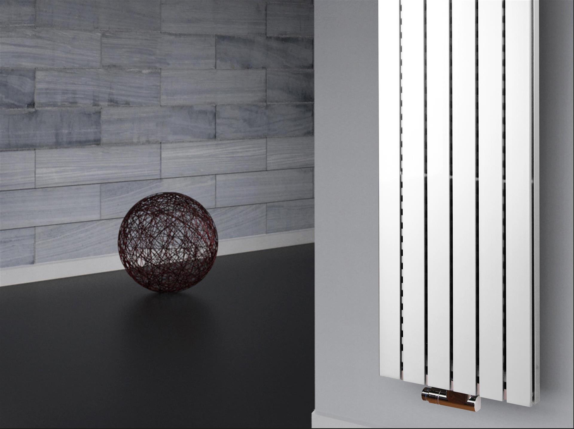 BADHEIZKÖRPER Design Peking 6 180x47cm 1964 Watt weiß (+1 Halter 15mm) SZAGATO Designheizkörper Handtuchheizkörper mit Mittelanschluss Handtuchwärmer