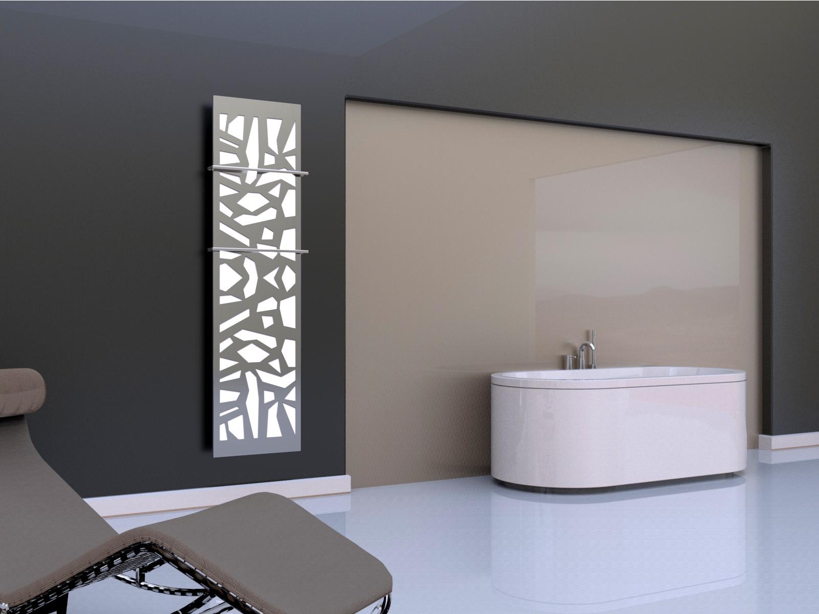 BADHEIZKÖRPER Design Mosaik 3 180x47cm 1118 Watt Edelstahl +2 Halter 15mm SZAGATO Designheizkörper Handtuchheizkörper Mittelanschluss Handtuchwärmer