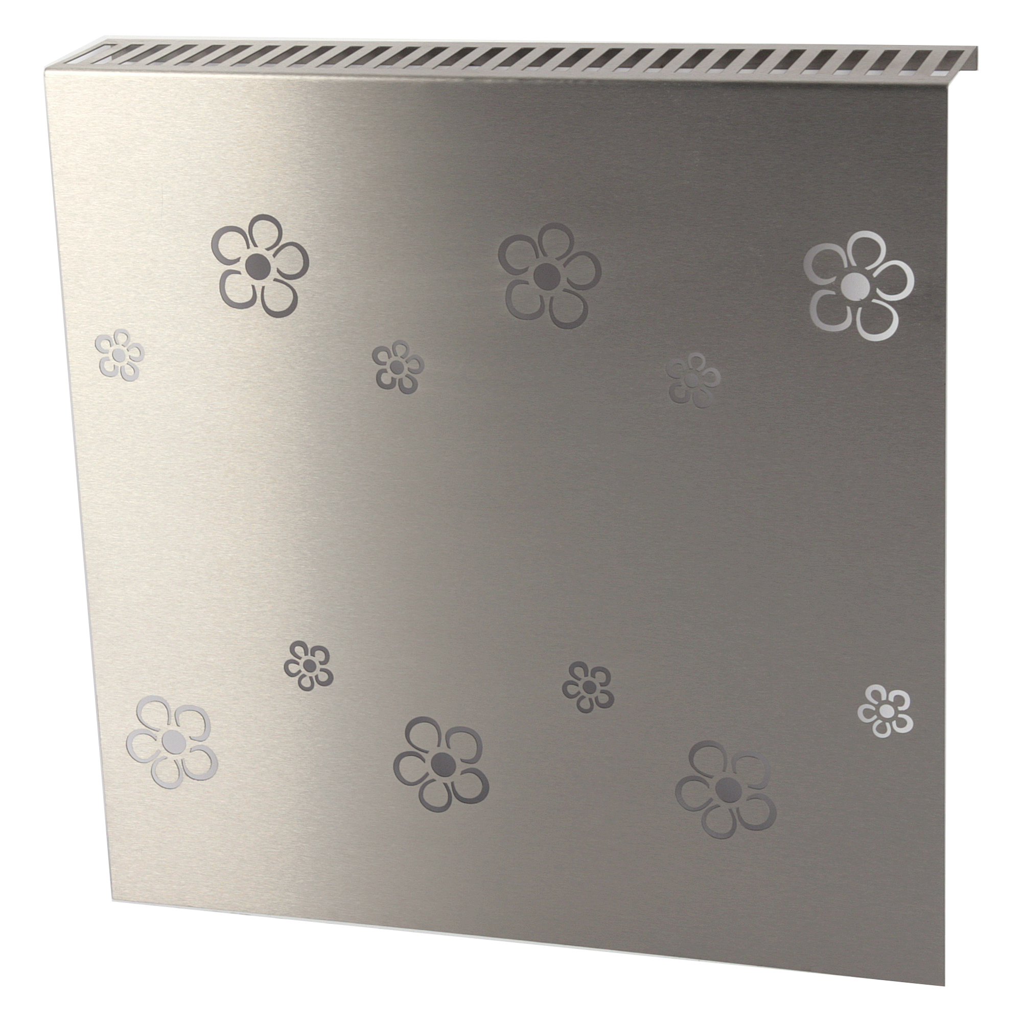 Heizkörperverkleidung Edelstahl 60 x 60cm Design Flower Frame (1 Stück) SZAGATO Heizungsverkleidung Verkleidung Heizkörper Abdeckung für Heizkörper