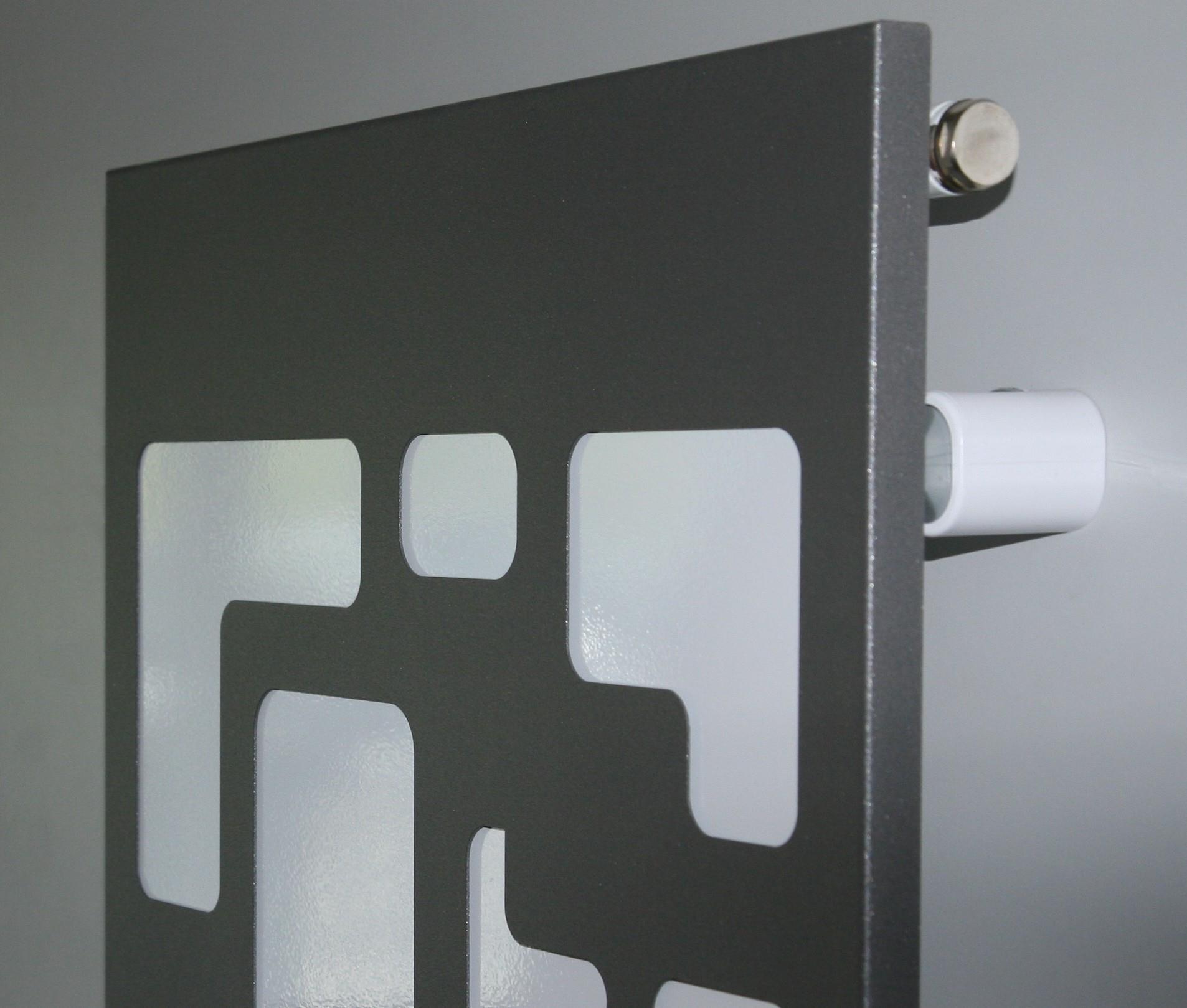 BADHEIZKÖRPER Design Downtown 3 180x47cm 1118 Watt anthrazit - moonstone (+1 Halter 50mm) SZAGATO Designheizkörper mit Mittelanschluss Handtuchwärmer