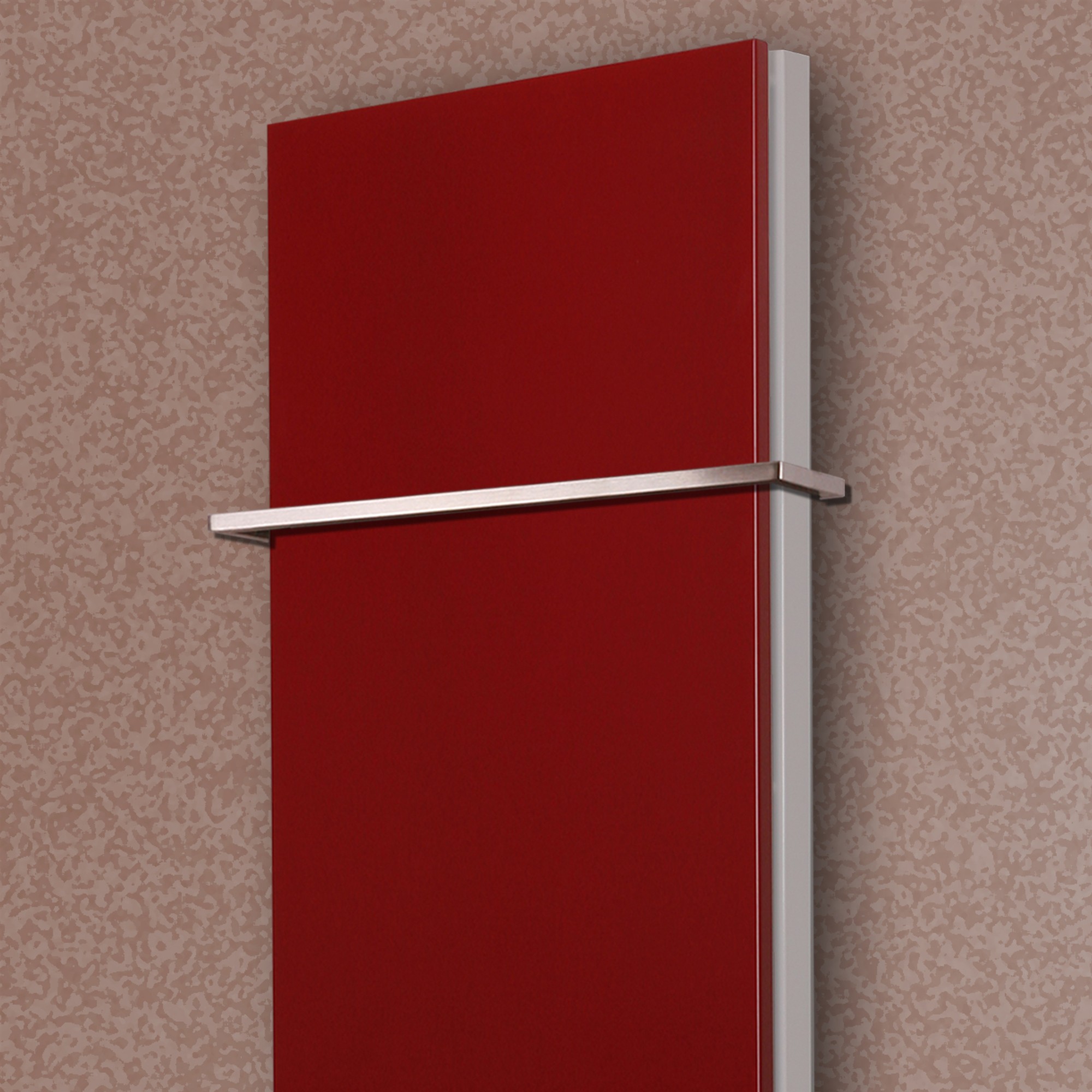 BADHEIZKÖRPER Design Mirror Steel 6 180x47cm 1964Watt rot (+1 Halter 15mm) SZAGATO Designheizkörper Handtuchheizkörper Mittelanschluss Handtuchwärmer