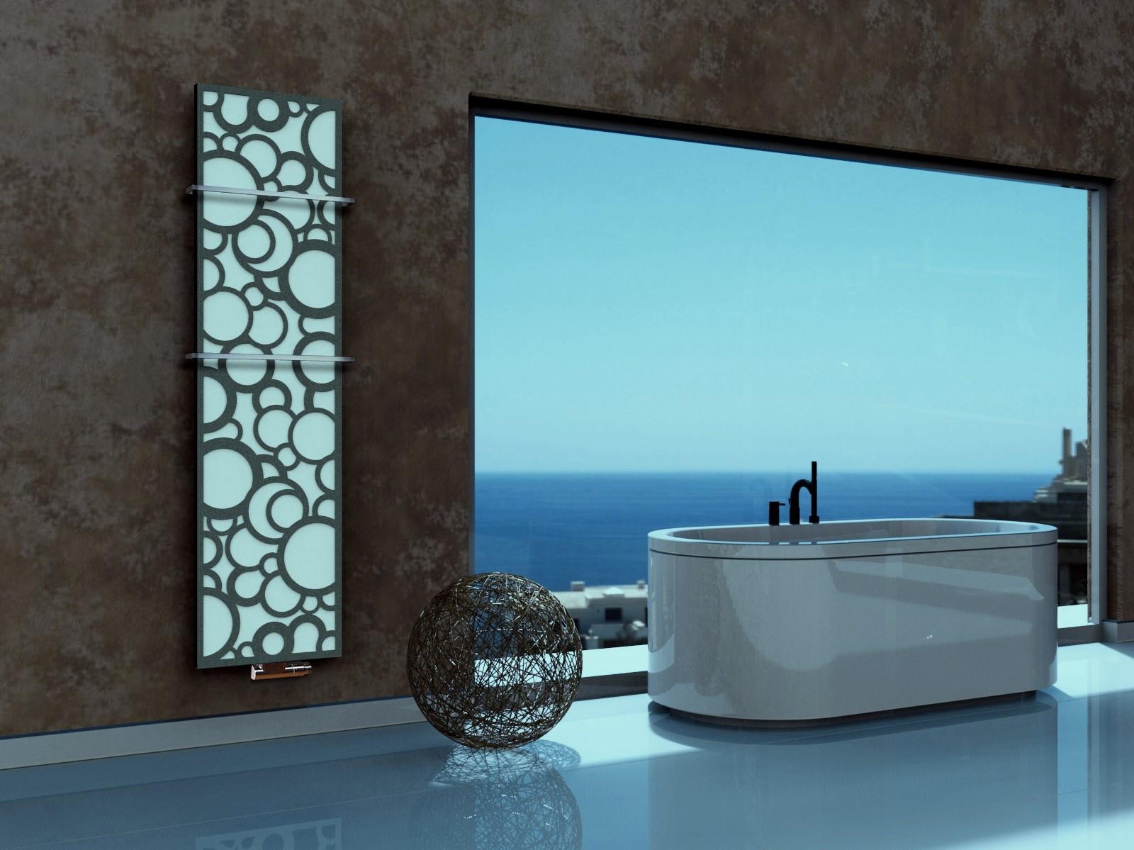 BADHEIZKÖRPER Design Kreta 3 180x47cm 1118 Watt  anthrazit - moonstone (+2 Halter 15mm) SZAGATO Designheizkörper Mittelanschluss Handtuchwärmer