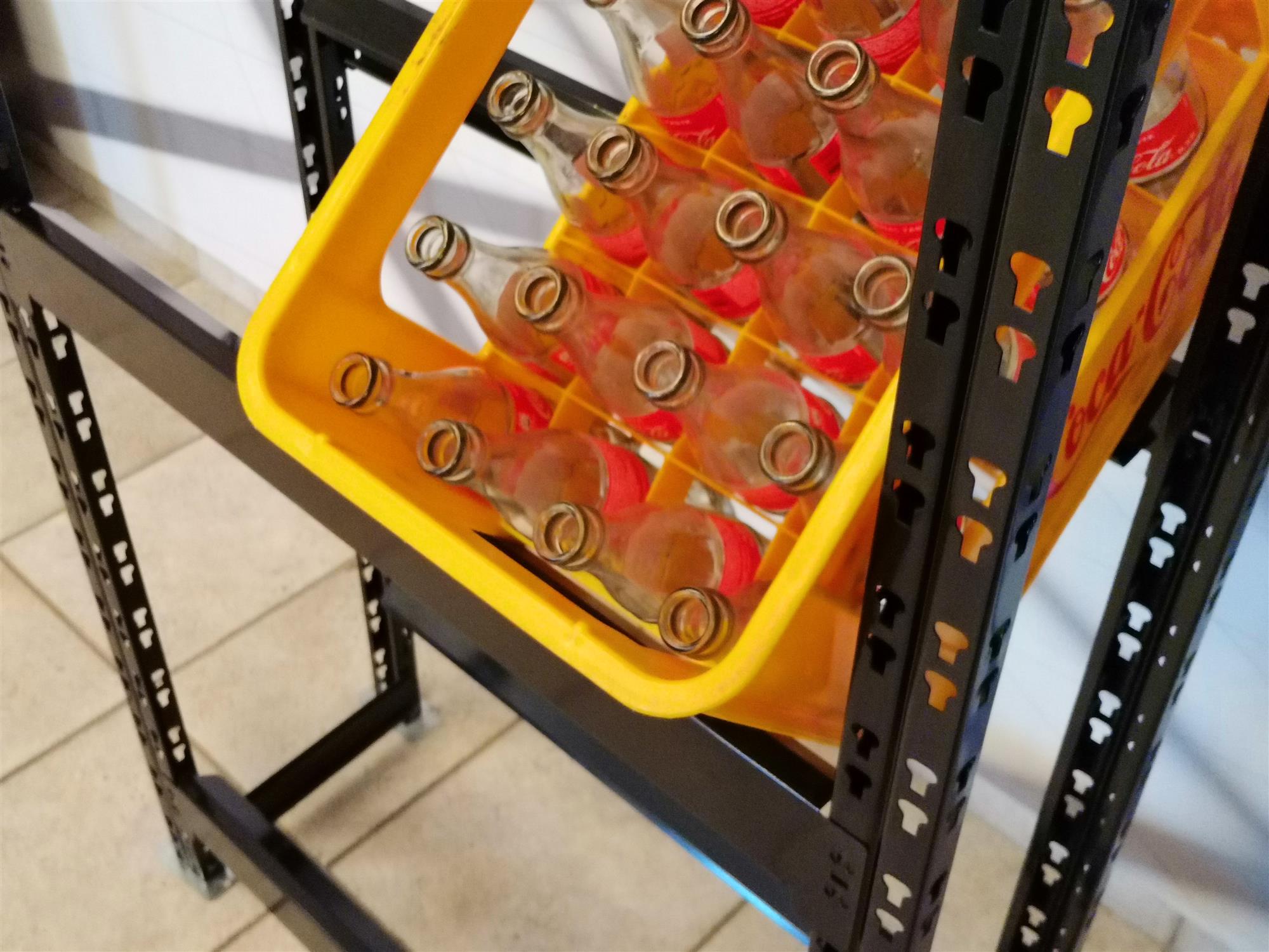 Getränkekisten Regal Profi 6 Kisten 160x75x30cm 150 KG schwarz SZAGATO Kastenständer Getränke Kisten Halter Getränkekisten Ständer Flaschenkasten