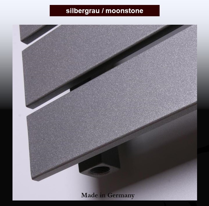 BADHEIZKÖRPER Design Peking 3 180x47cm anthrazit - moonstone (+2 Halter 50mm Hochglanz) SZAGATO Handtuchheizkörper mit Mittelanschluss