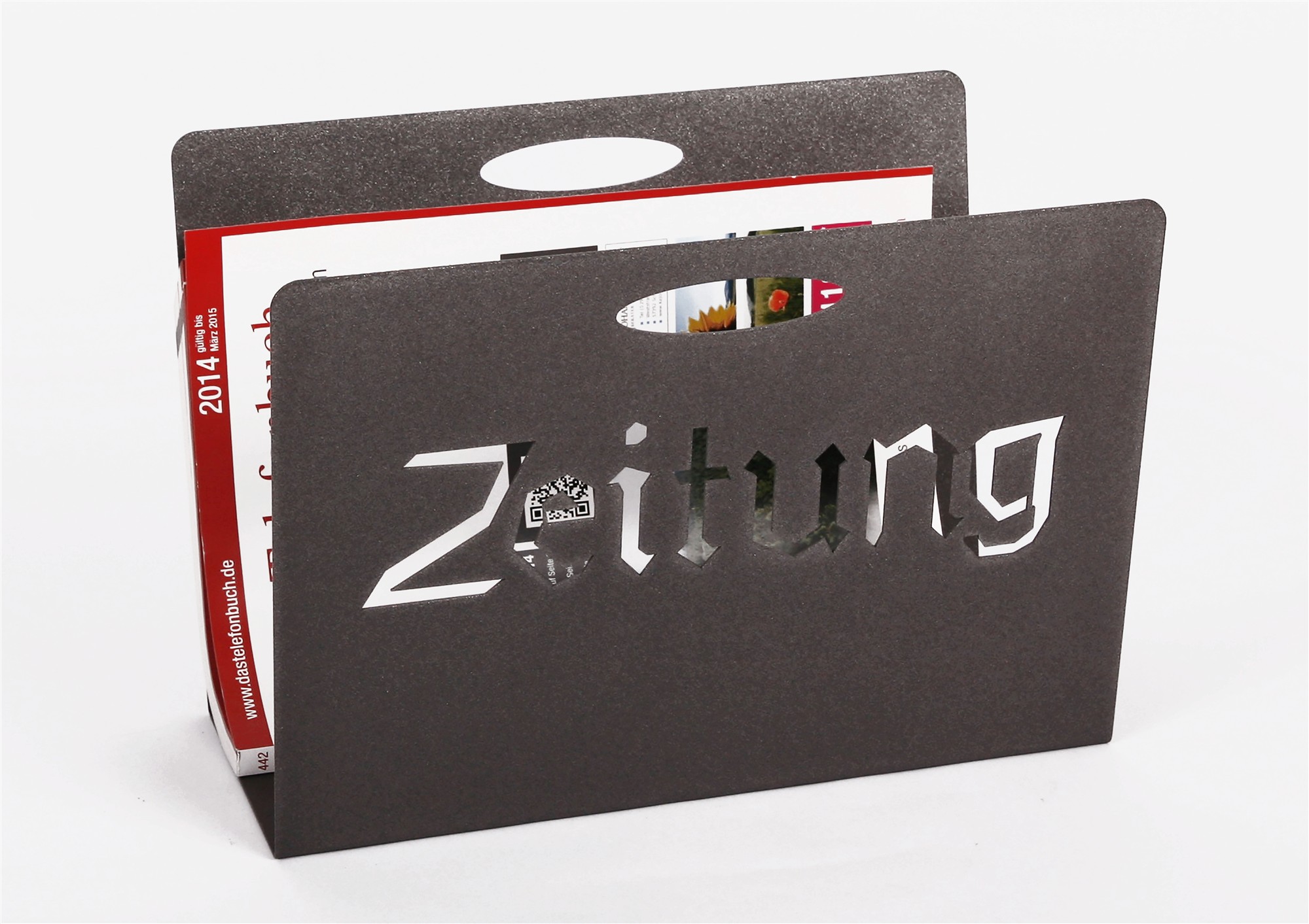 Zeitungsständer Classic 23x32x12cm grau SZAGATO Made in Germany  Zeitschriftenständer Metall Zeitschriftenhalter Zeitungshalter modern