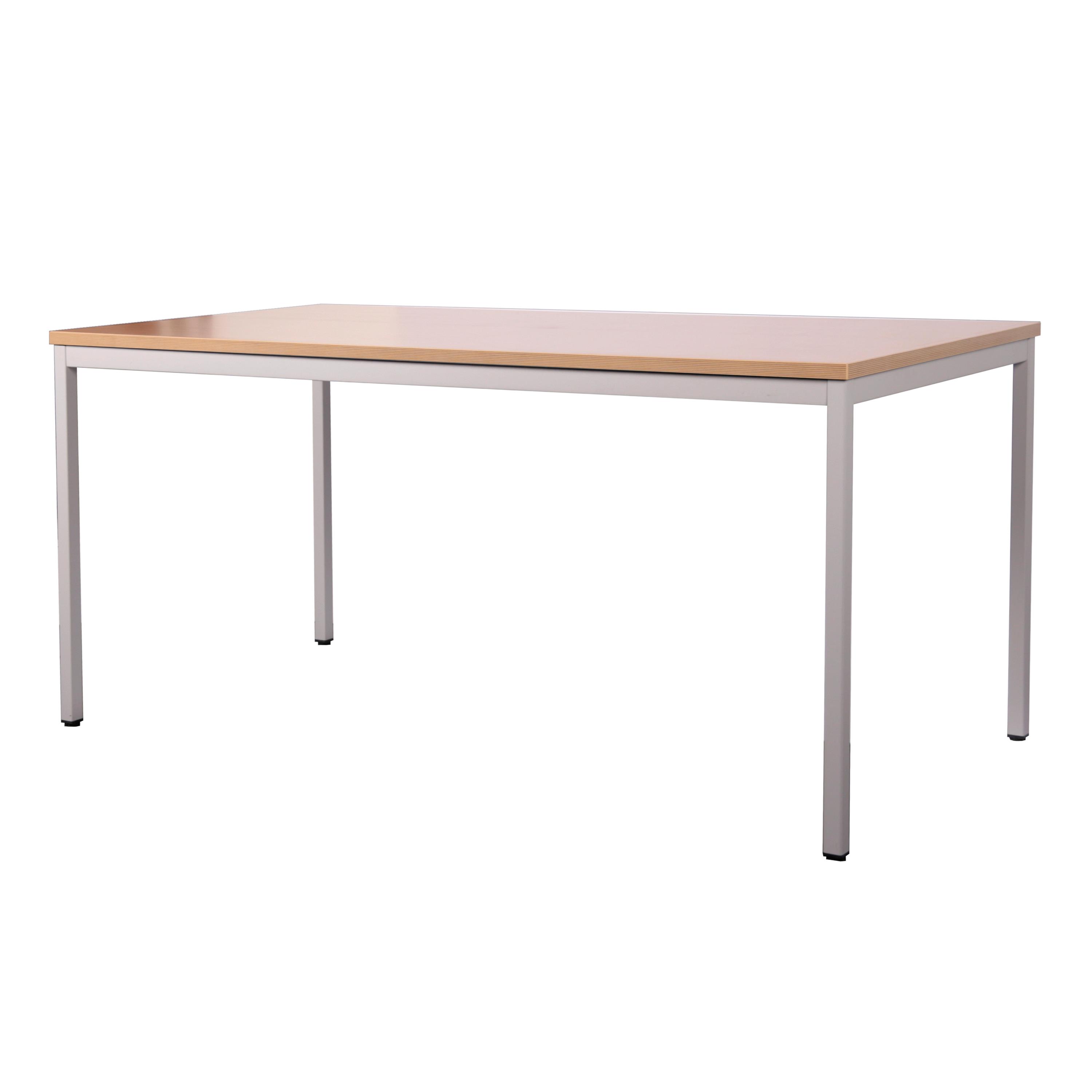 Schreibtisch Stahl LxB 160x80cm Buche SZAGATO Made in Germany Schreibtisch höhenverstellbar Arbeitstisch Bürotisch Druckertisch Computertisch