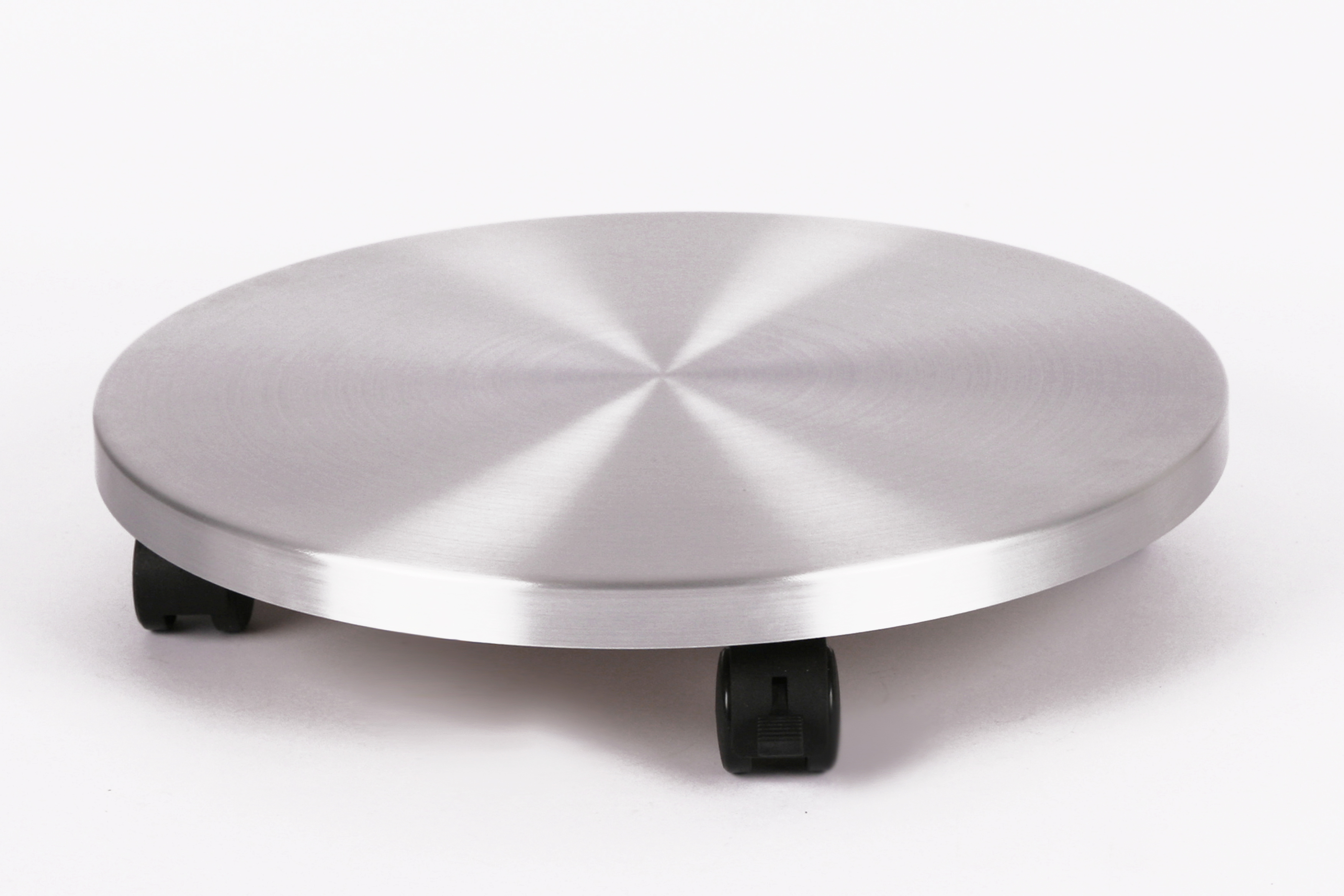 Rollbrett Pflanzenroller Ø30cm ALU 100kg Bürorollen + Bremse SZAGATO Made in Germany Blumenuntersetzer Möbelroller Blumenroller Transportroller