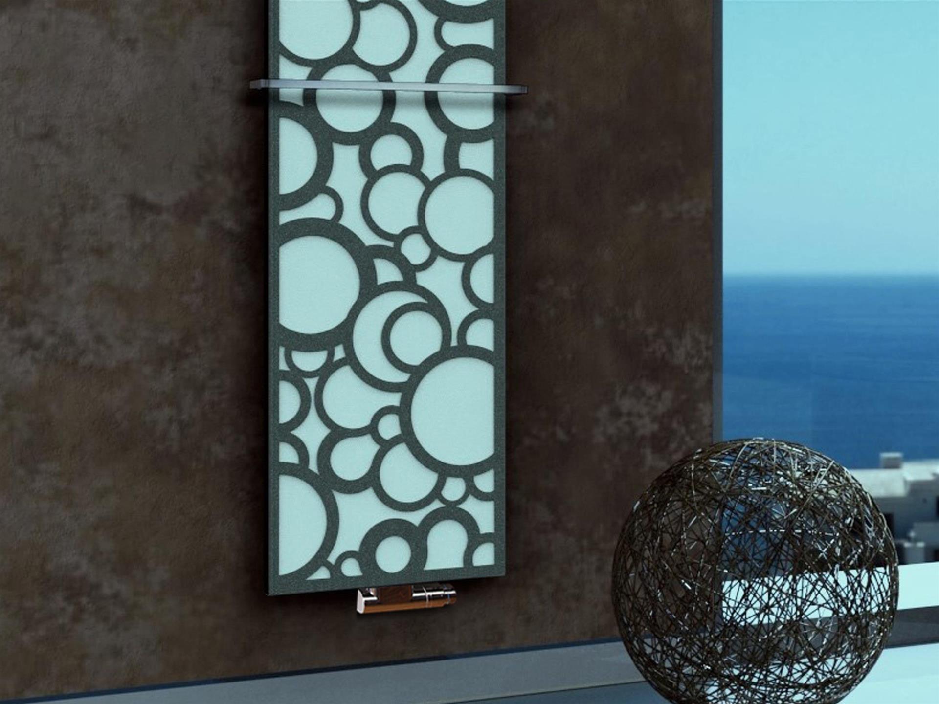 BADHEIZKÖRPER Design Kreta 3 180x47cm 1118 Watt  anthrazit - moonstone (+2 Halter 15mm) SZAGATO Designheizkörper Mittelanschluss Handtuchwärmer