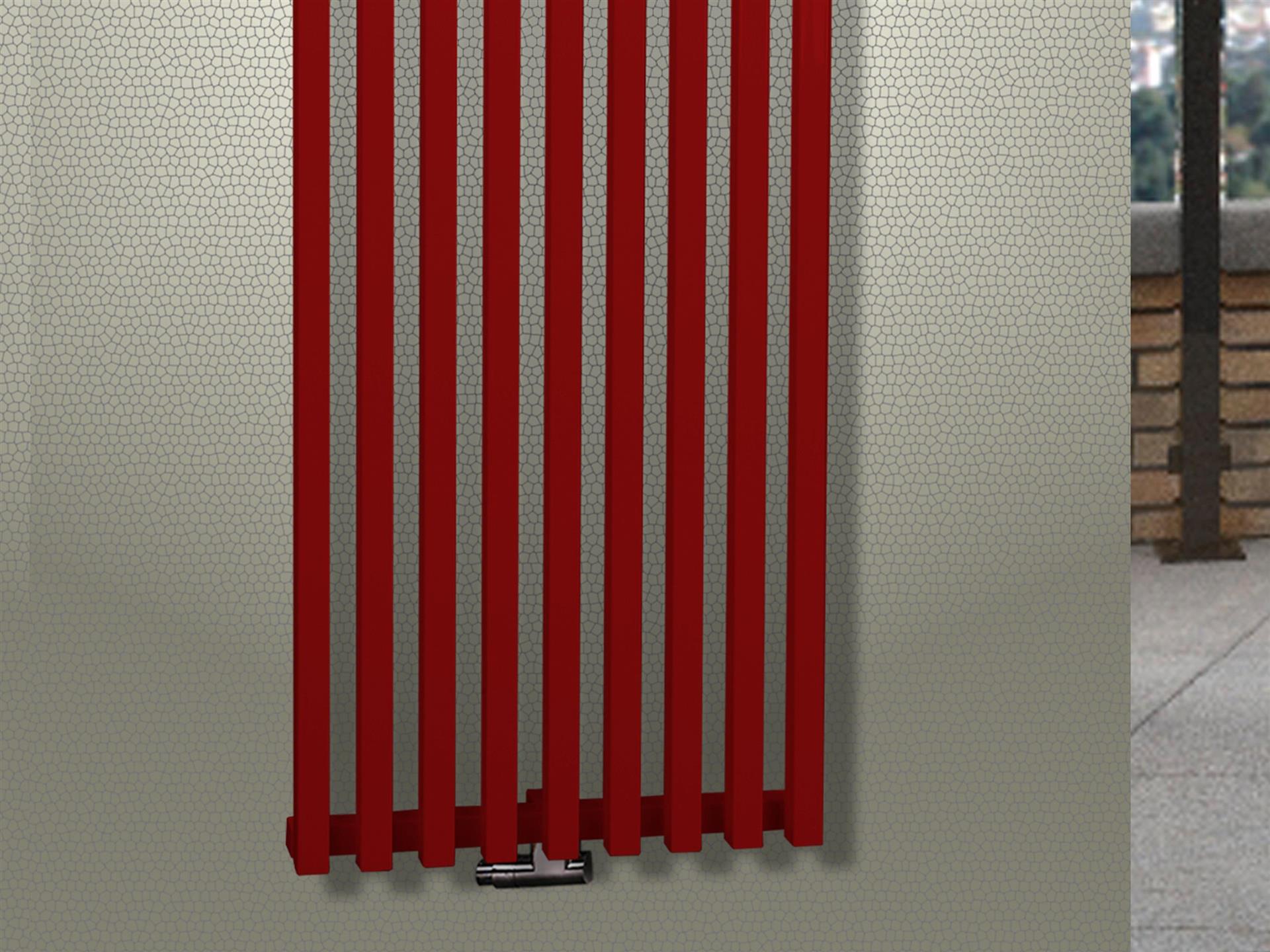 BADHEIZKÖRPER Design Pipe 180x51cm 1118 Watt rot SZAGATO Designheizkörper Handtuchheizkörper mit Mittelanschluss Handtuchwärmer