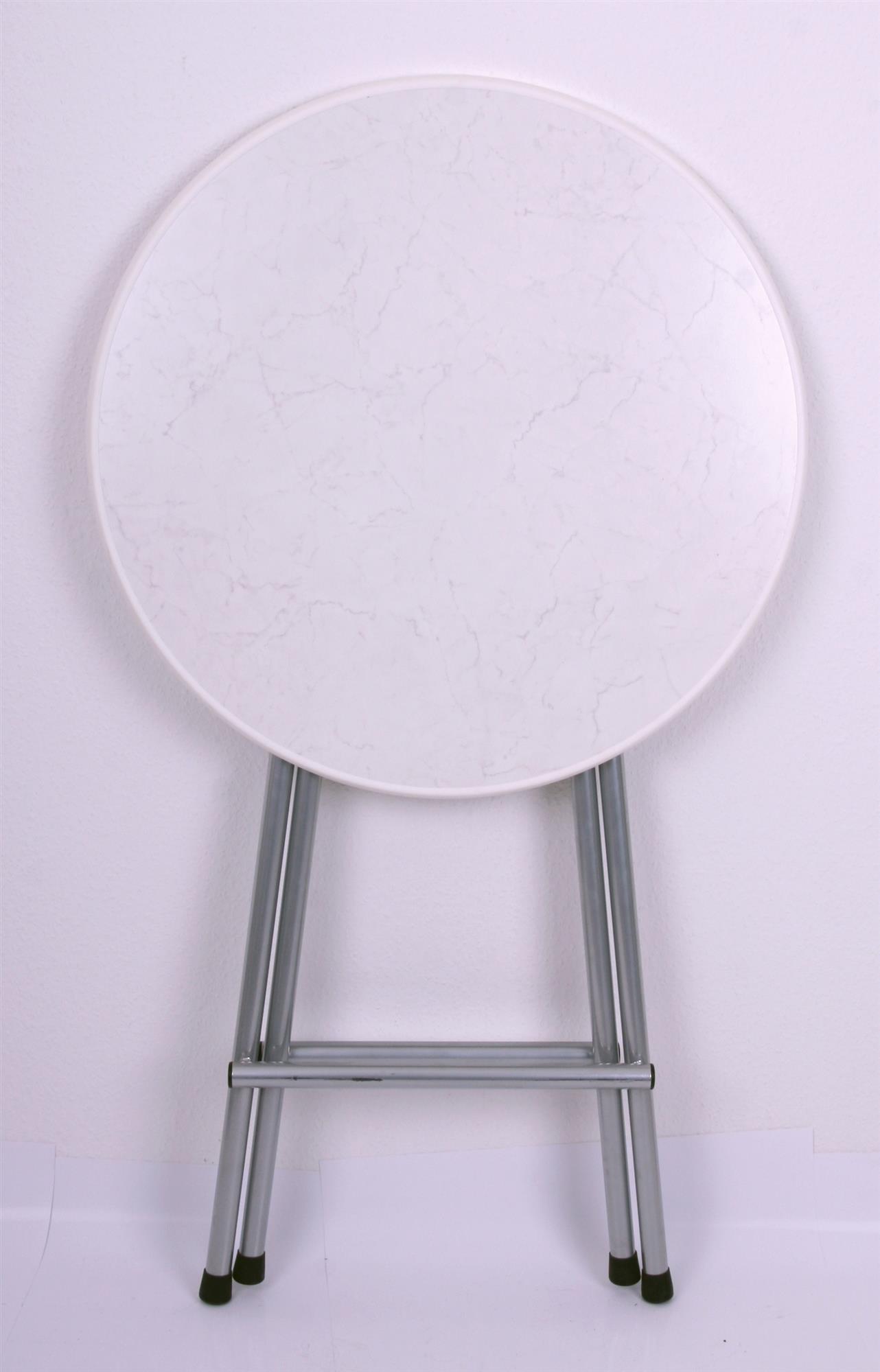 Stehtisch klappbar Profi 110xØ70cm weiß SZAGATO Made in Germany klappbarer Stehtisch outdoor Bistrotisch rund Partytisch Stehtische Hochtisch