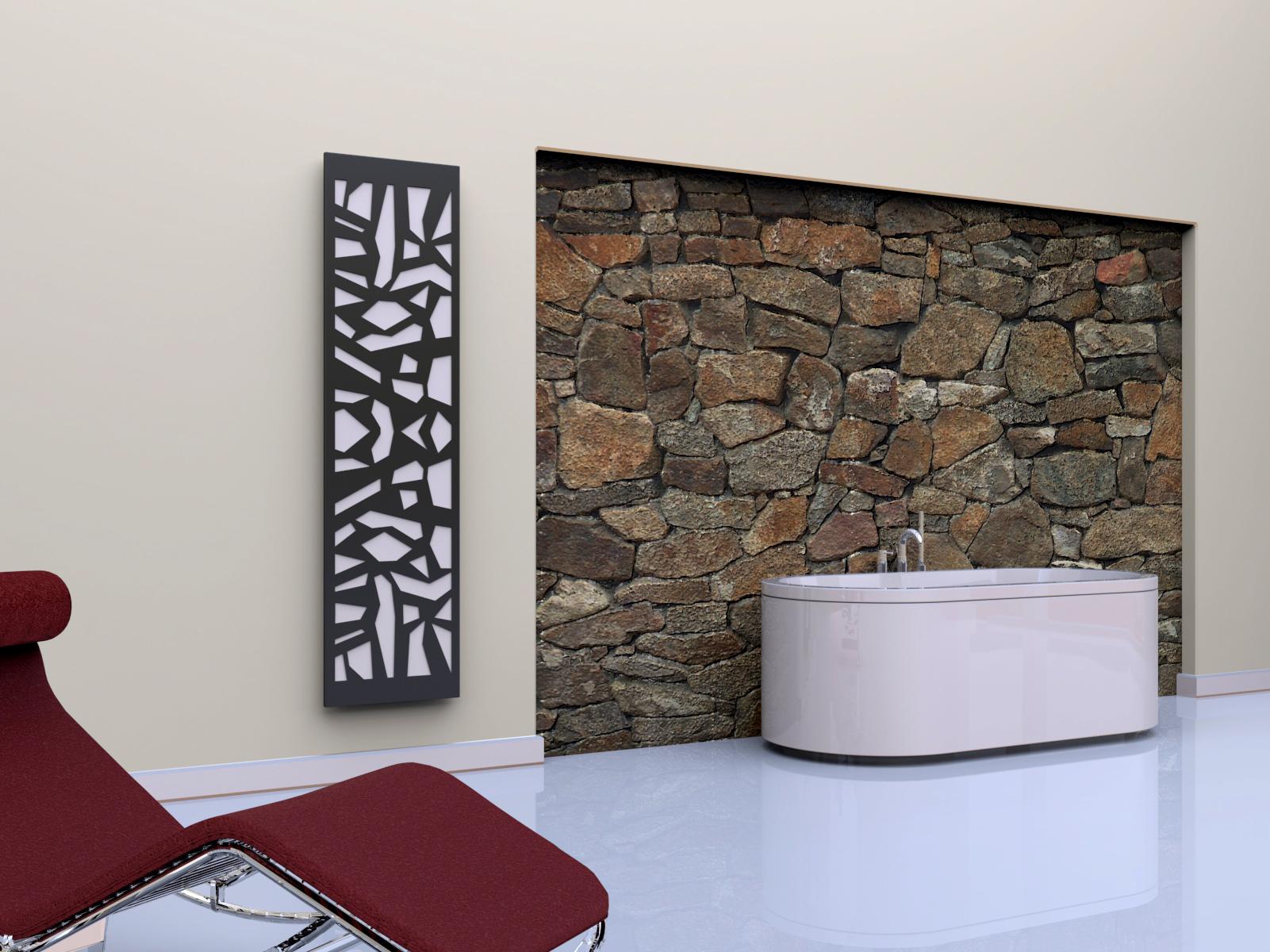 BADHEIZKÖRPER Design Mosaik 3 LED 180x47cm 1118 Watt anthrazit - moon SZAGATO Designheizkörper Handtuchheizkörper mit Mittelanschluss Handtuchwärmer