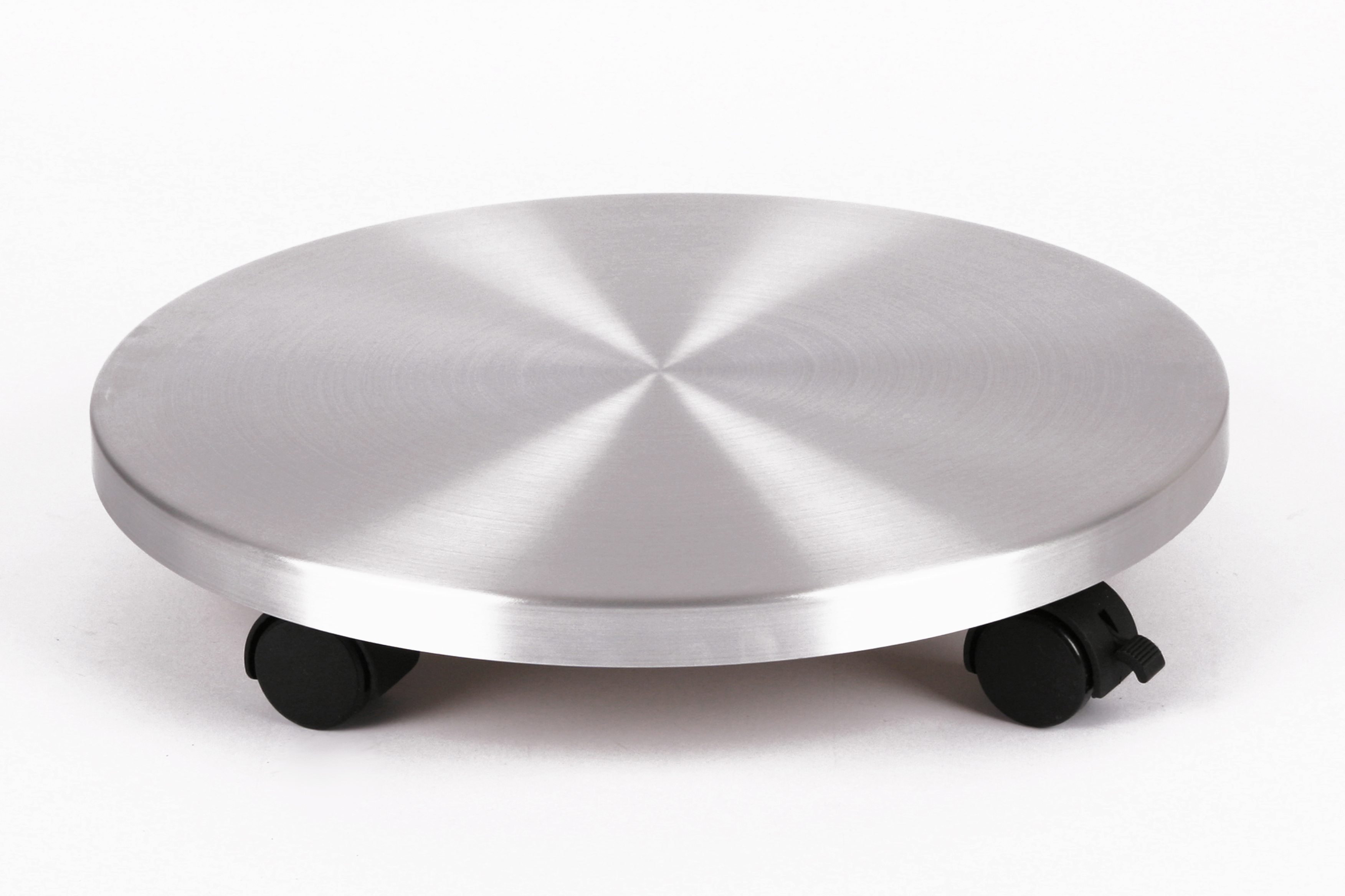 Rollbrett Pflanzenroller Ø30cm ALU 100kg Bürorollen + Bremse SZAGATO Made in Germany Blumenuntersetzer Möbelroller Blumenroller Transportroller