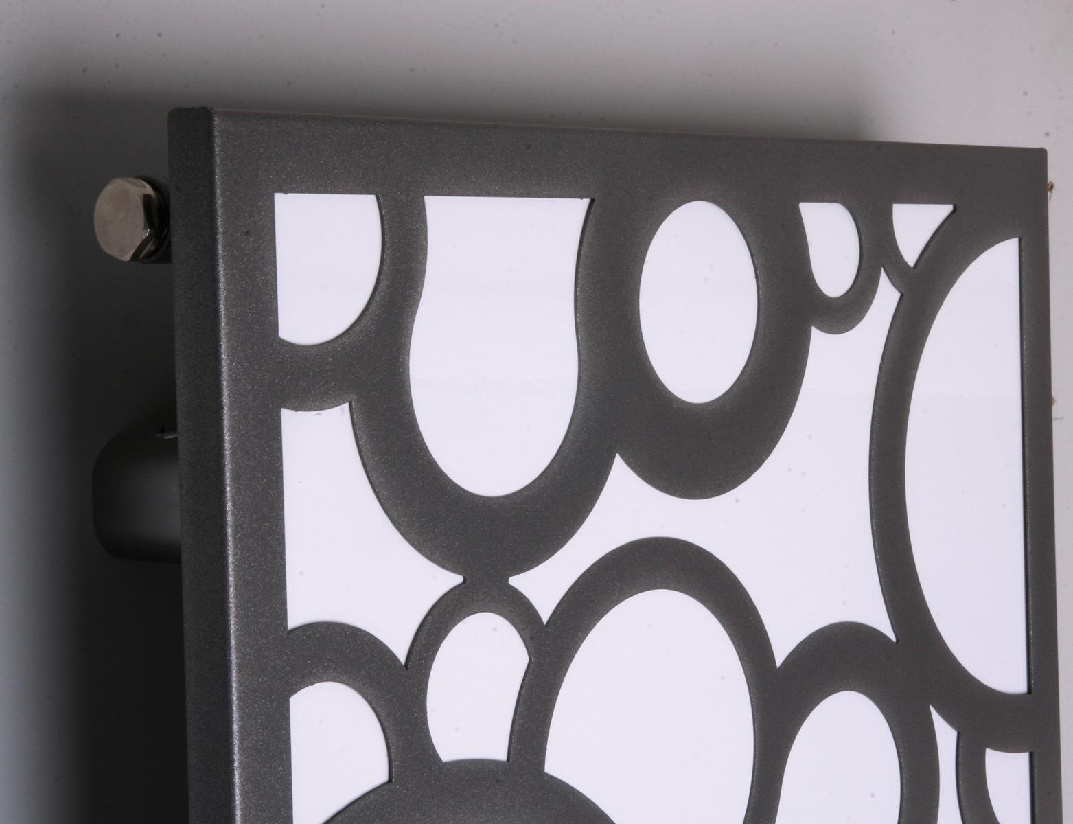 BADHEIZKÖRPER Design Kreta 2 120x47cm 799 Watt weiß anthrazit moonstone SZAGATO Designheizkörper Handtuchheizkörper Mittelanschluss Handtuchwärmer