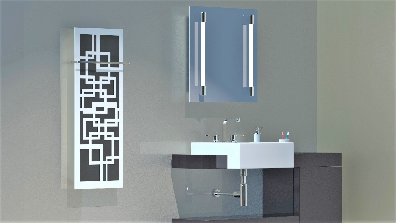 Design Badheizkörper Quadrat