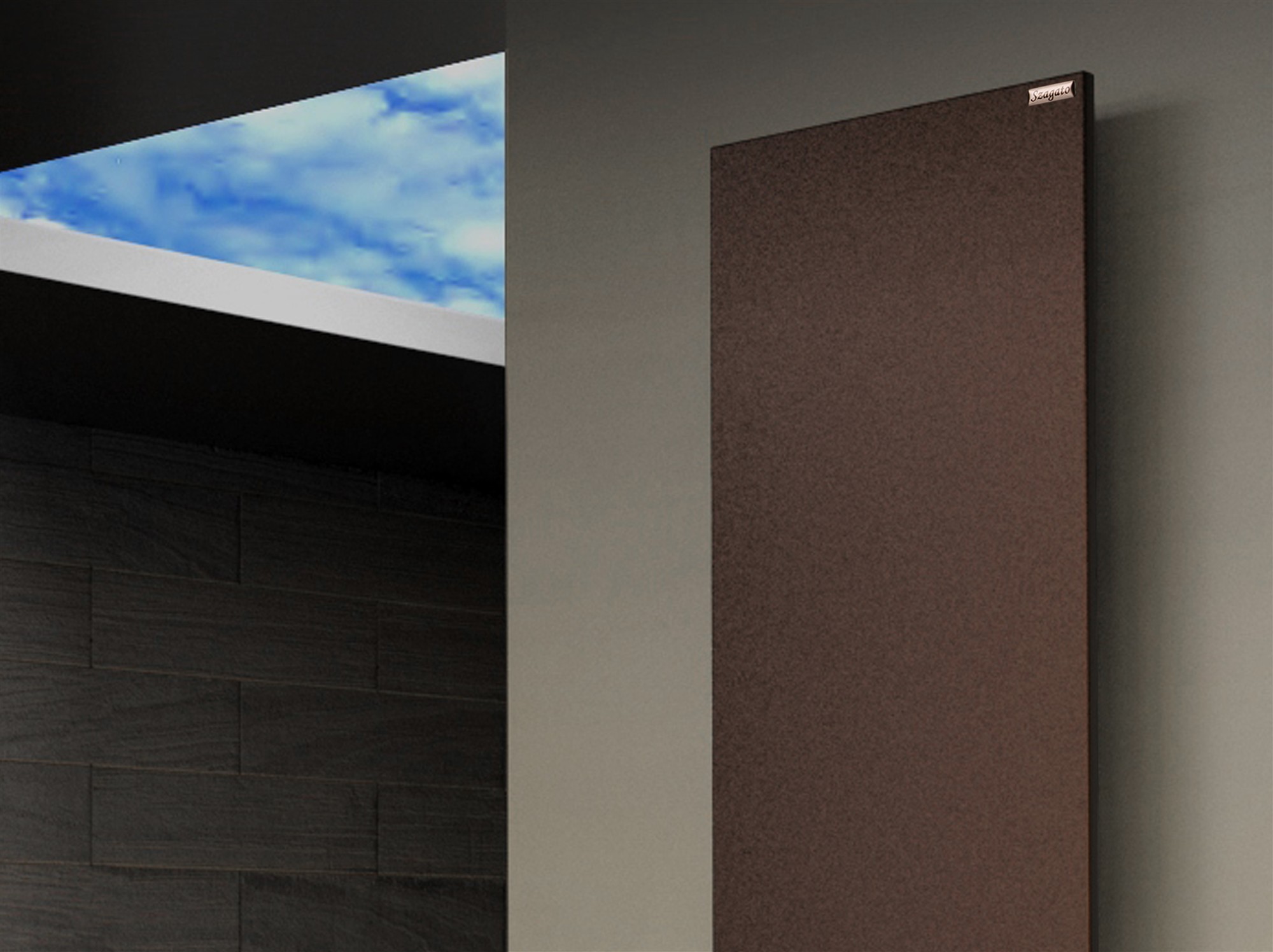 BADHEIZKÖRPER Design Mirror Steel 3 180x47cm 1118 Watt braun SZAGATO Designheizkörper Handtuchheizkörper mit Mittelanschluss Handtuchwärmer