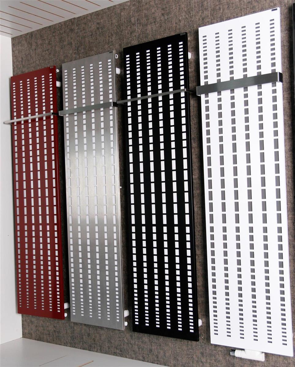 BADHEIZKÖRPER Design broken Mirror 3 180x47cm 1118 Watt schwarz (+2 Halter 50mm) SZAGATO Designheizkörper Handtuchheizkörper mit Mittelanschluss