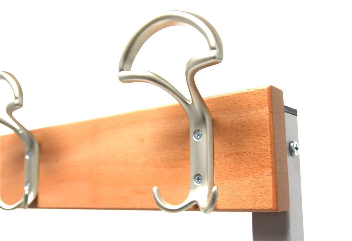 Garderobenbank mit Haken 2-seitig 2 Sitzbänke mit Schuhrost HxBxT 170x100x60cm Marke SZAGATO | Umkleidebank Umkleide Sitzbank Garderobe mit Sitzbank