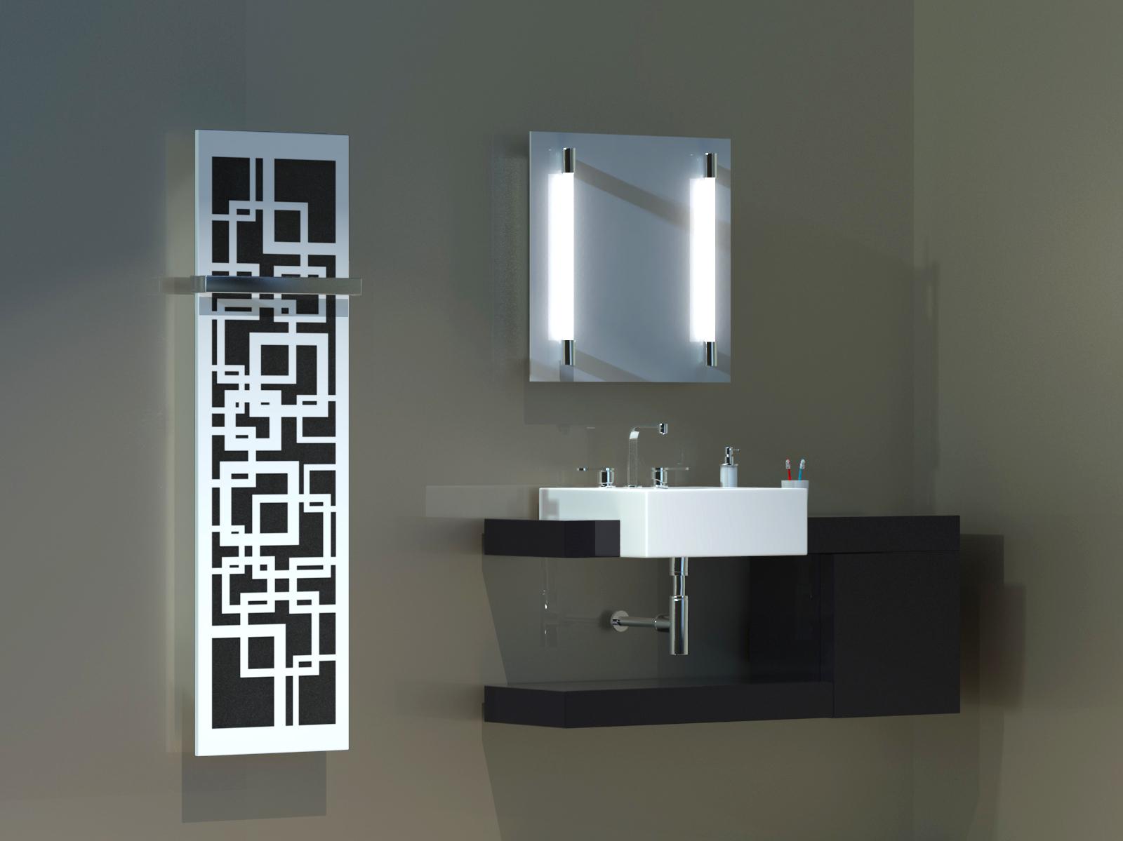 BADHEIZKÖRPER Design Quadrat 3 180x47cm 1118Watt weiß (+1 Halter 50mm) SZAGATO Designheizkörper Handtuchheizkörper mit Mittelanschluss Handtuchwärmer